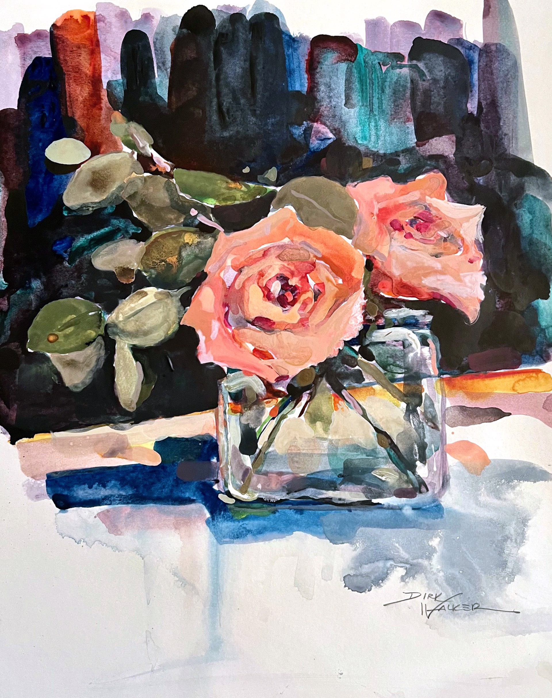 Thanksgiving Roses by Dirk Walker