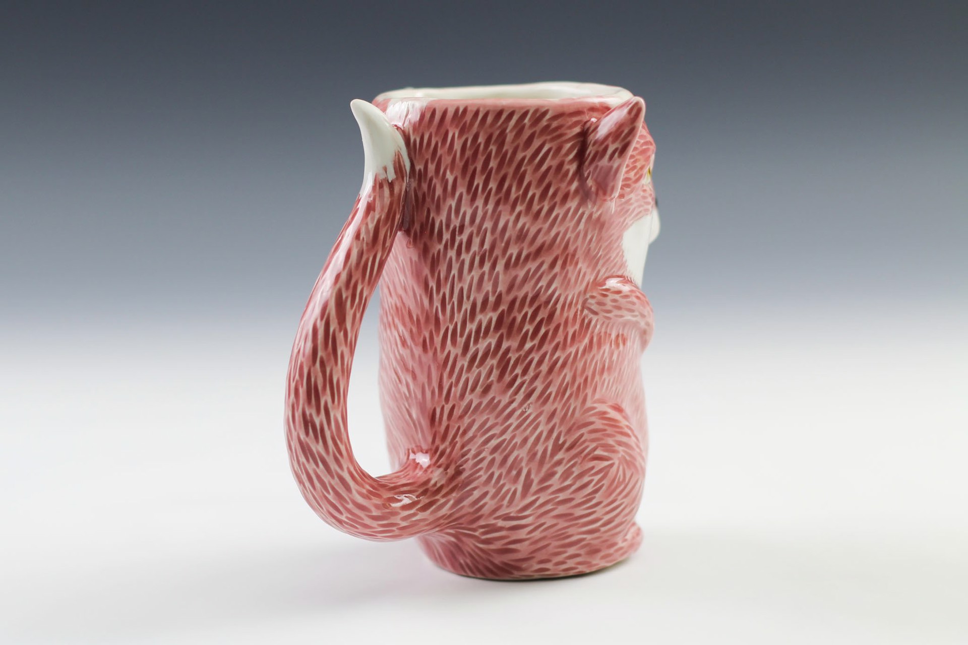 Pink Fox Mug by Debbie Kupinsky