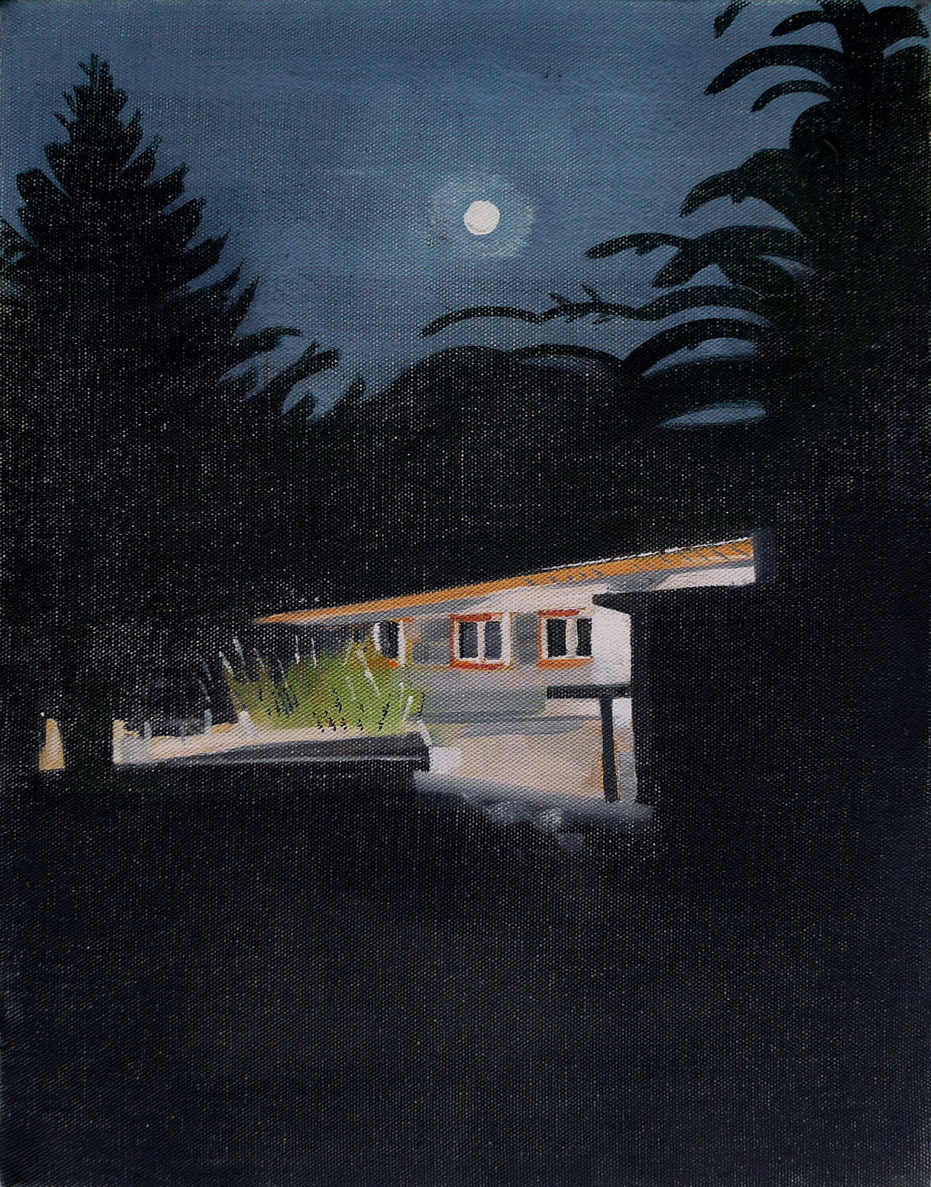 Moon Over the Pond House by Alexander Rohrig