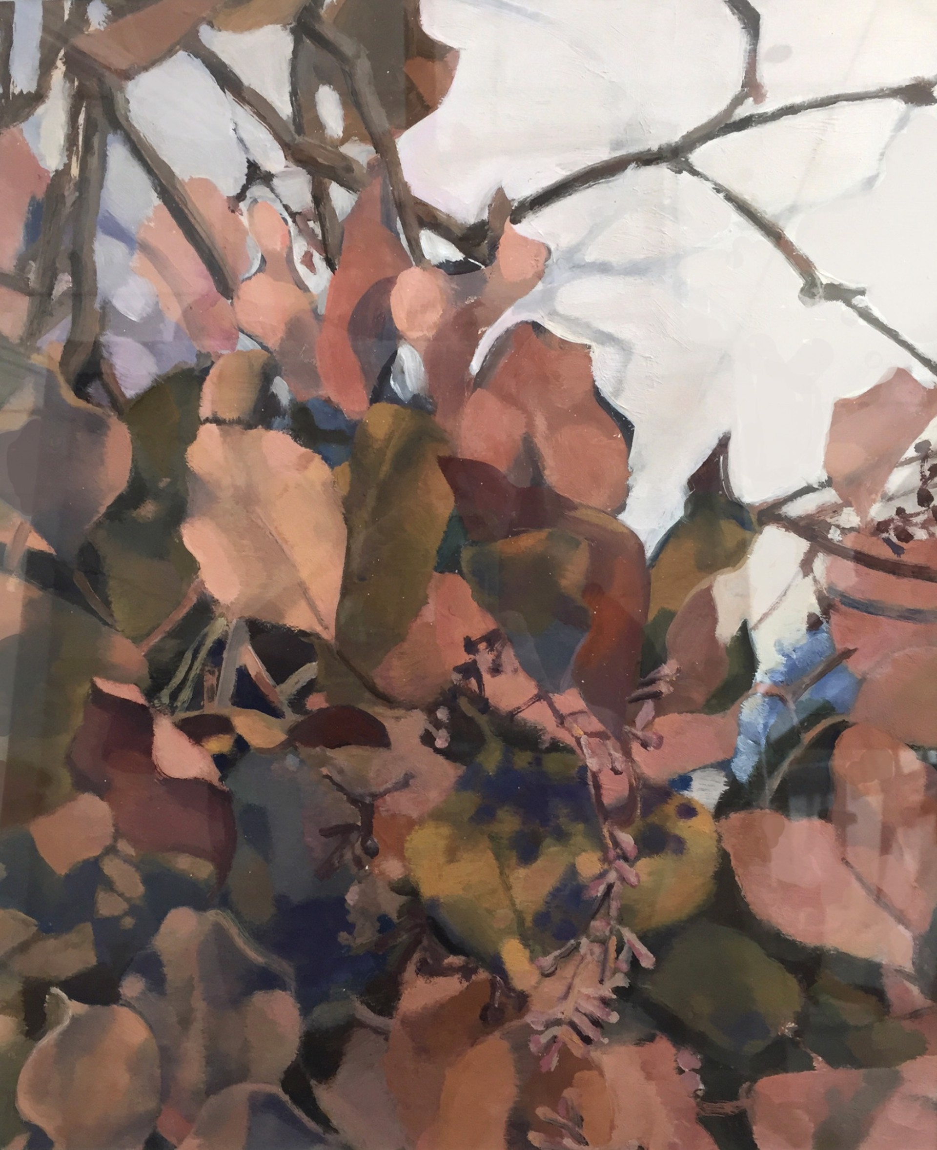 Leaves  (framed 24 x 21 inches) by Stephanie Peek