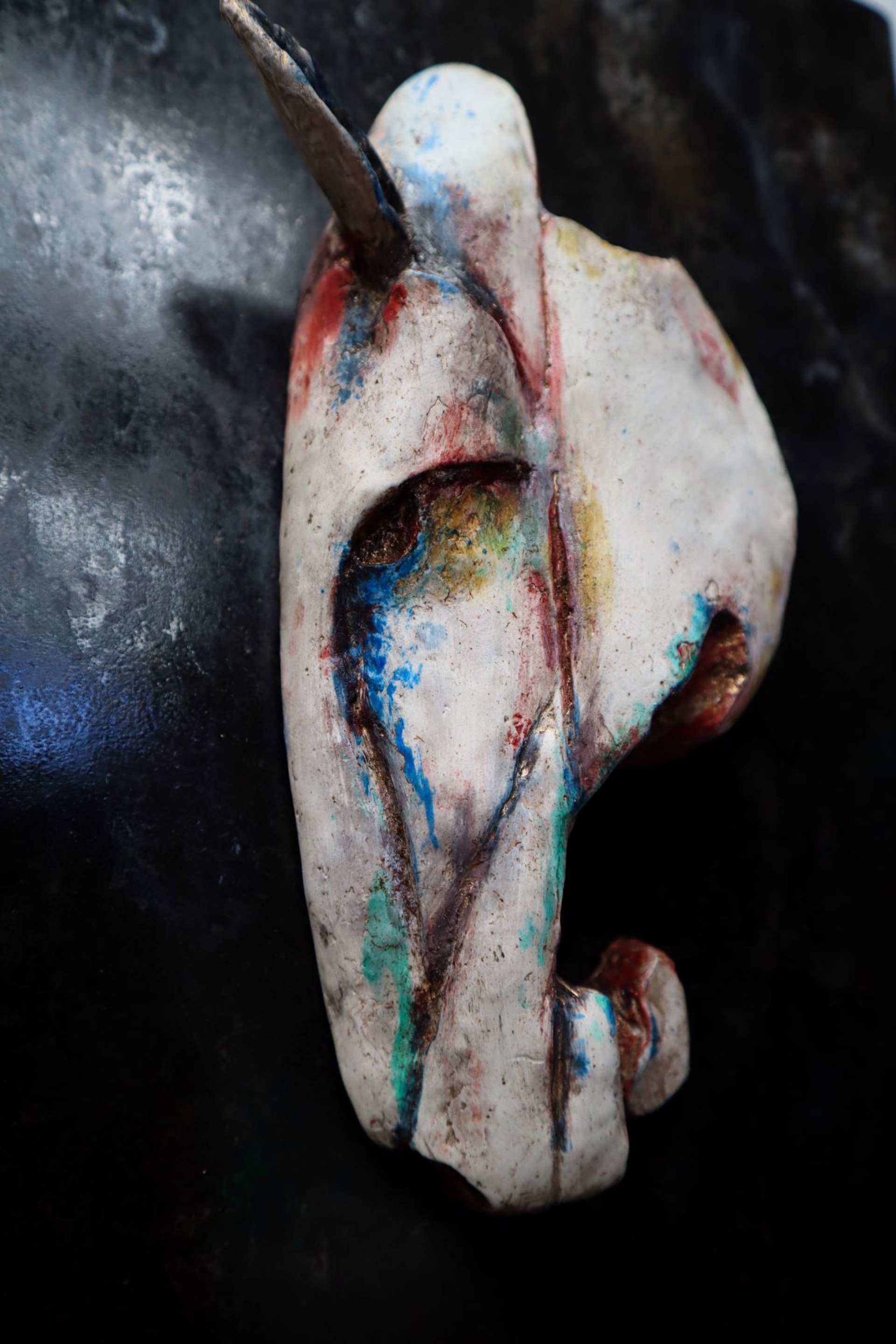 A3 Horse Head - Painted Plaster by Ollie Holman