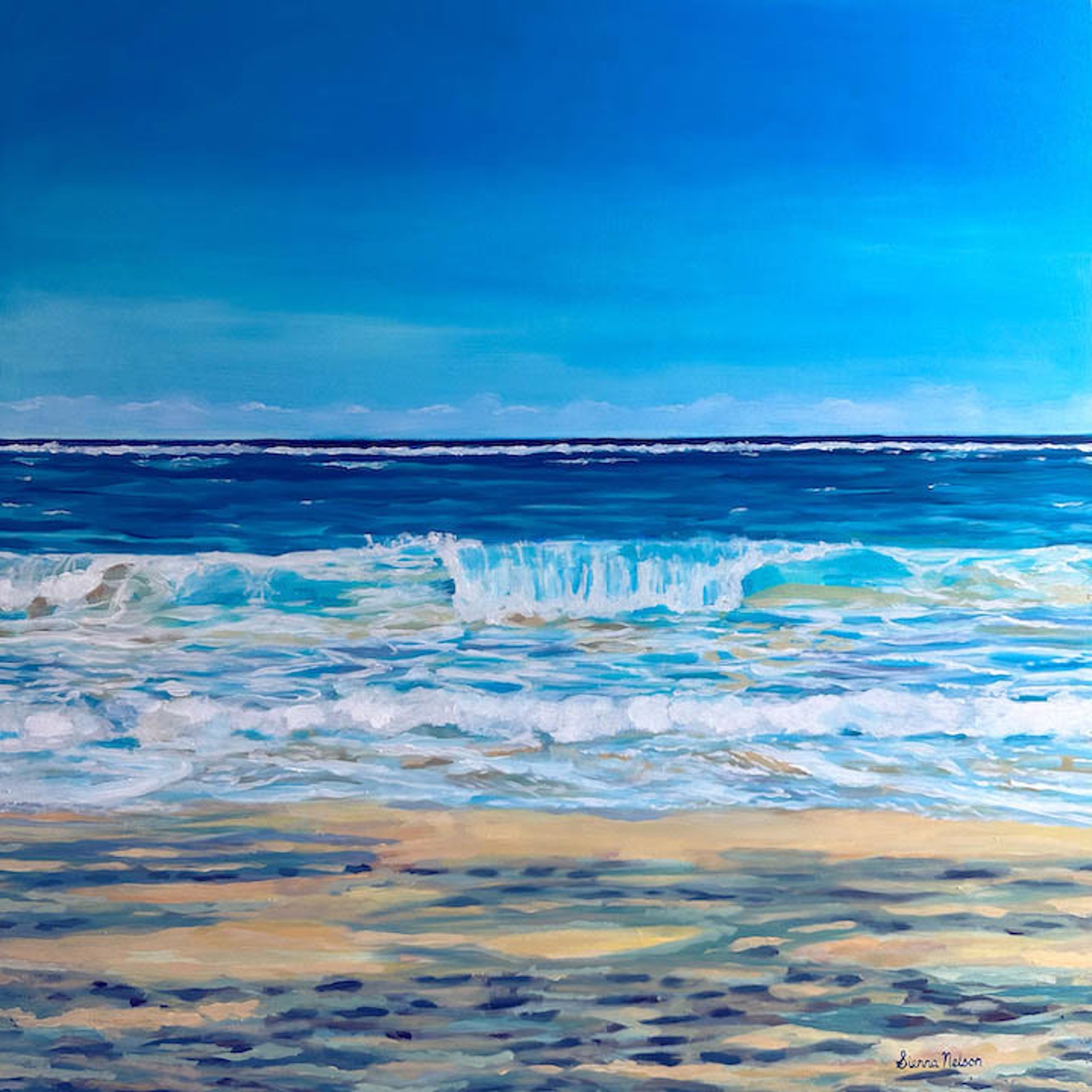 Cerulean Shorebreak by Sienna Nelson
