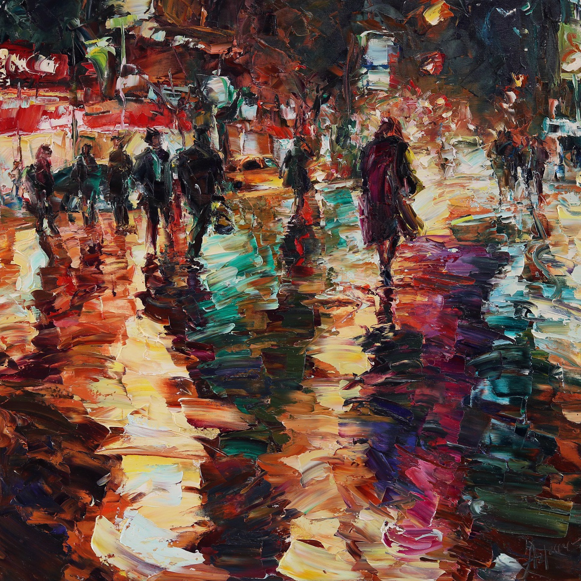 Night Reflections (SOLD) by LYUDMILA AGRICH