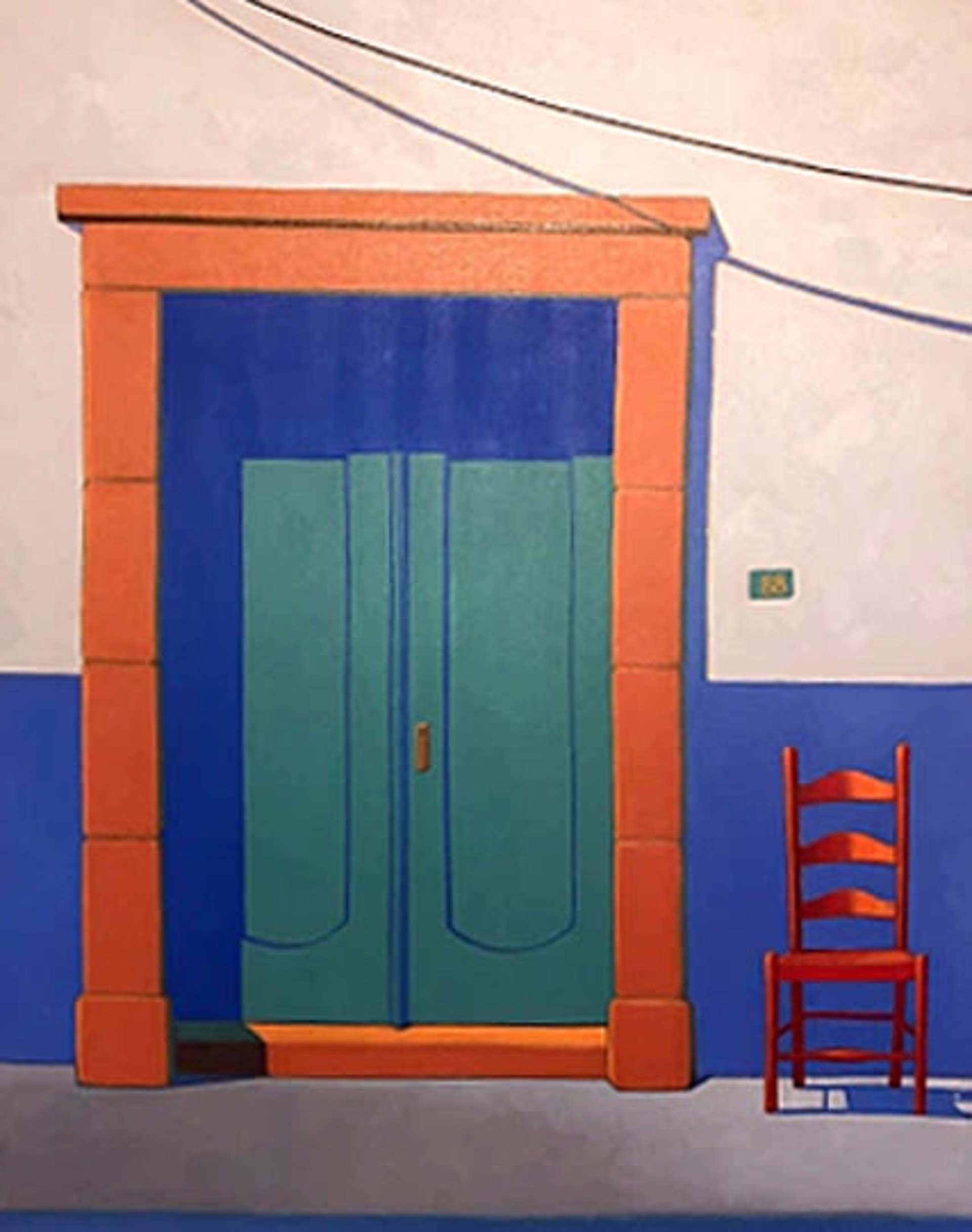 GREEN DOOR / RED CHAIR by Martha Pettigrew