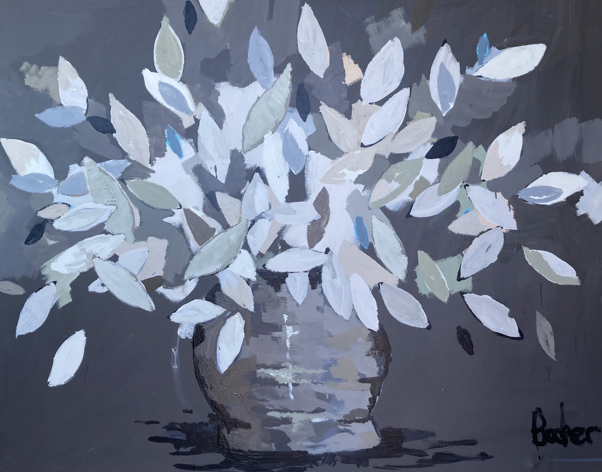 Still Life Flowers Blue Tones by Gary Bodner
