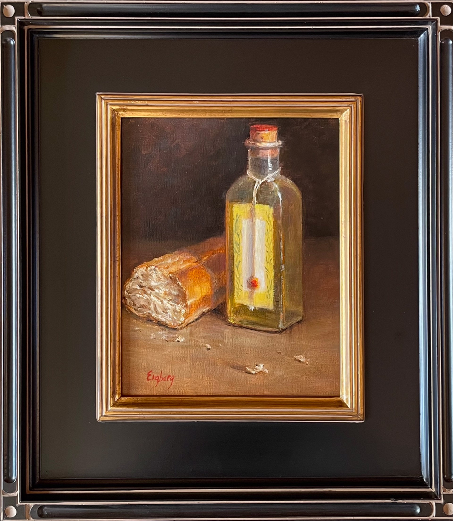 Baguette and Olive Oil by Lois Engberg