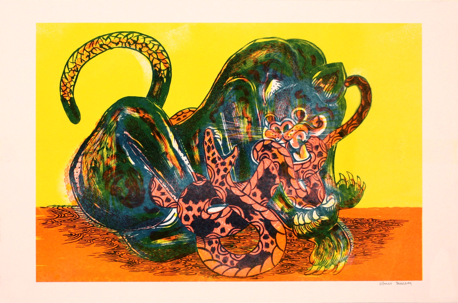 Jaguar y Serpiente by Alfonso Barrera