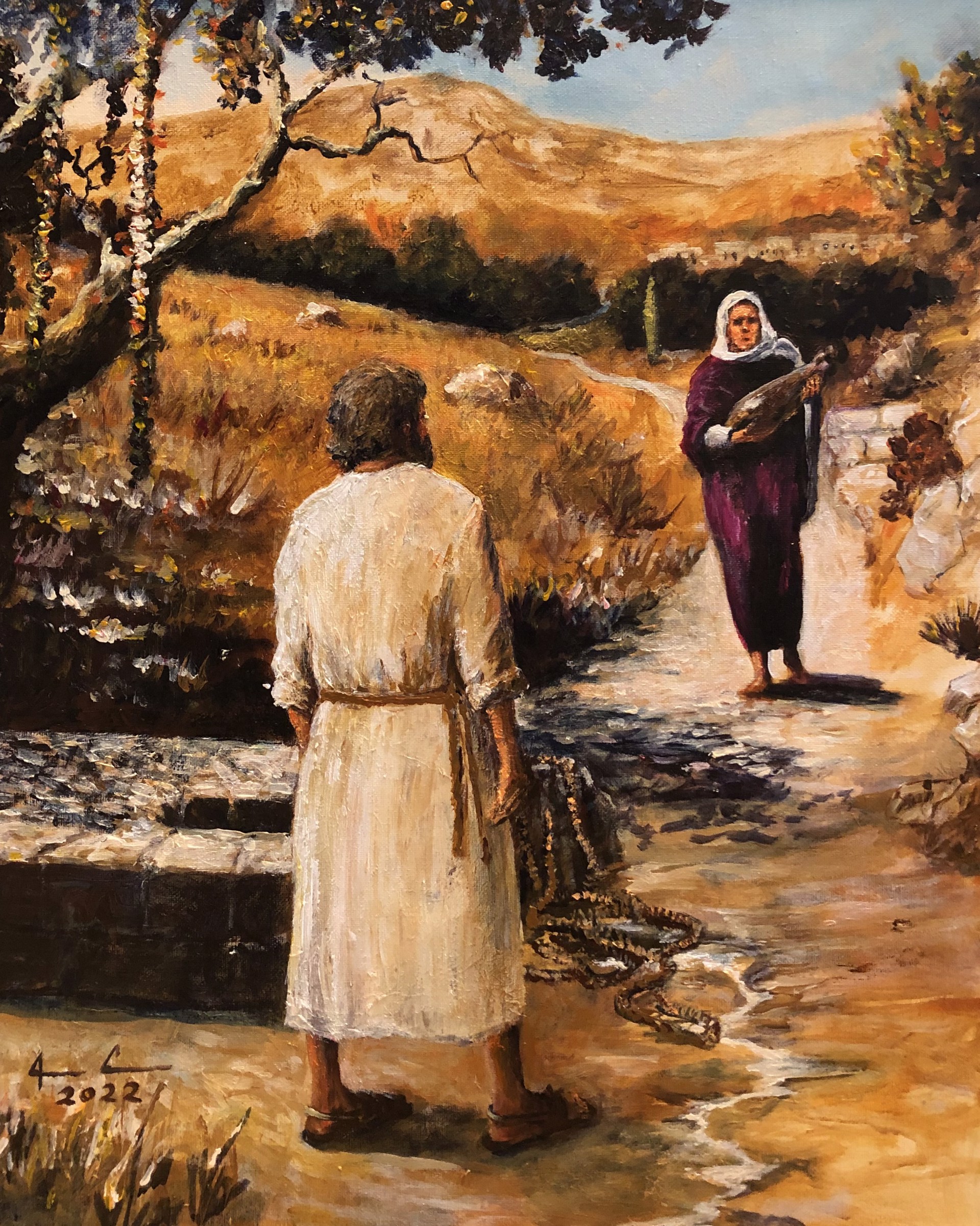 Jesus and the Woman of Samaria by James Conner