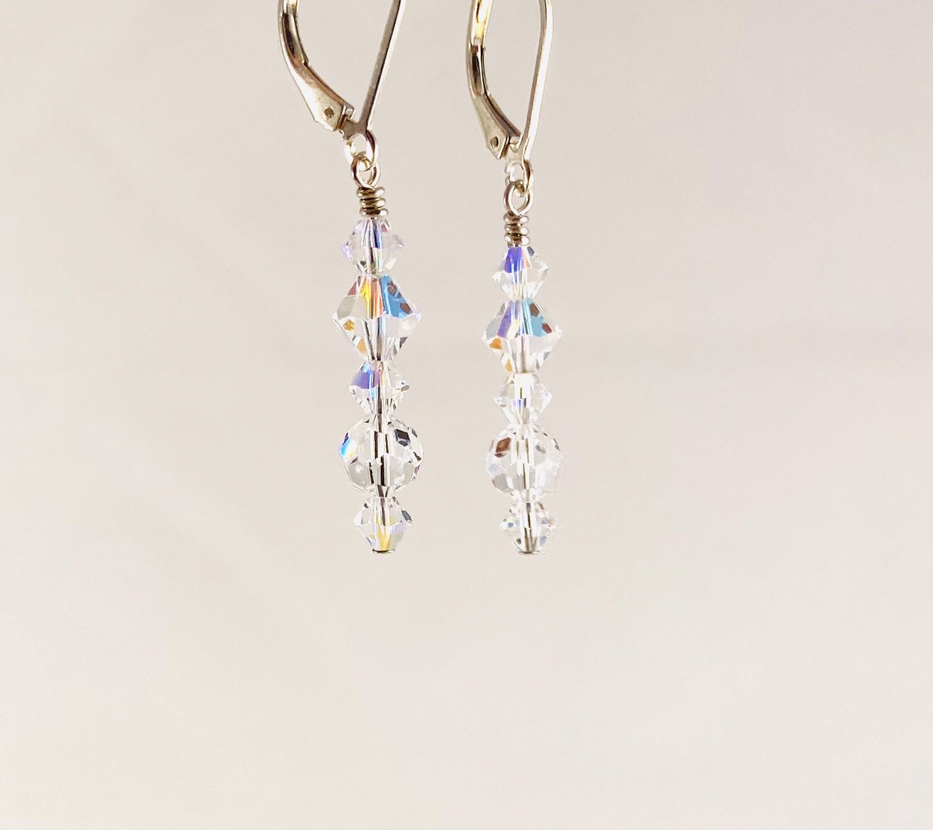 SHOSH19-41 Crystal and Silver Earrings by Shoshannah Weinisch