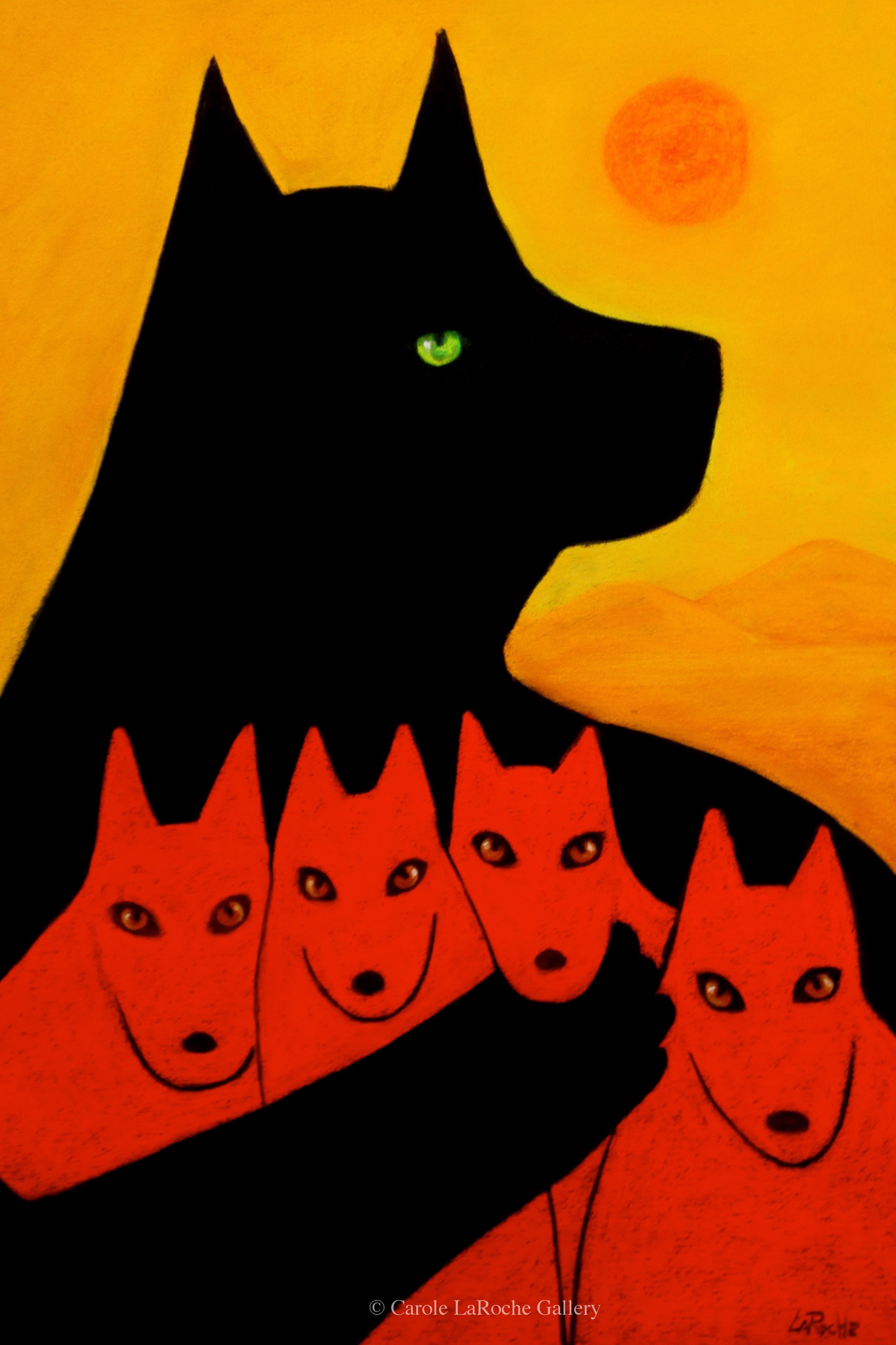 PROTECTOR WITH PUPS by Carole LaRoche