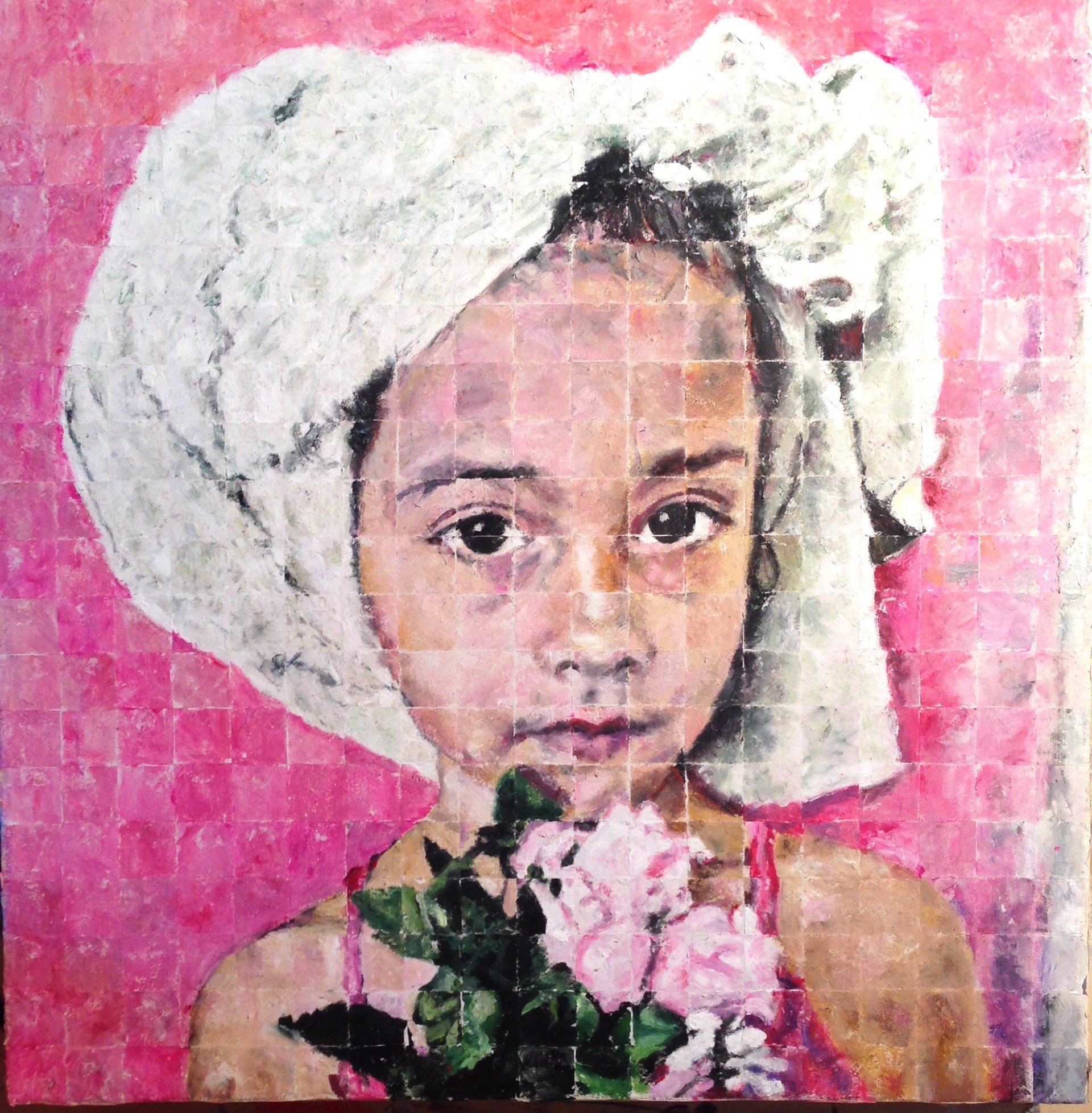Girl with Pink Roses by Mark Gaskin