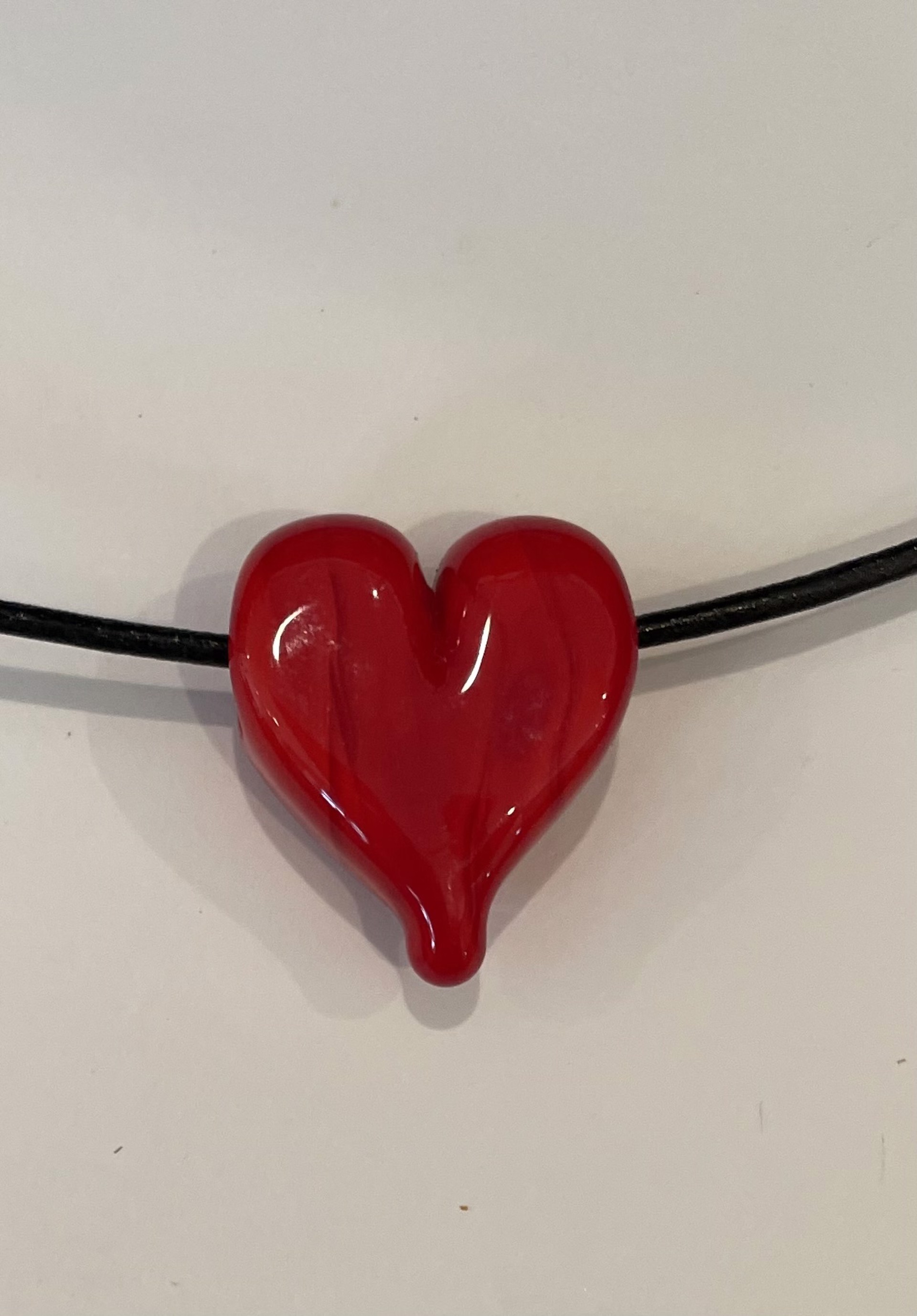 Big Red Heart Necklace by Emelie Hebert
