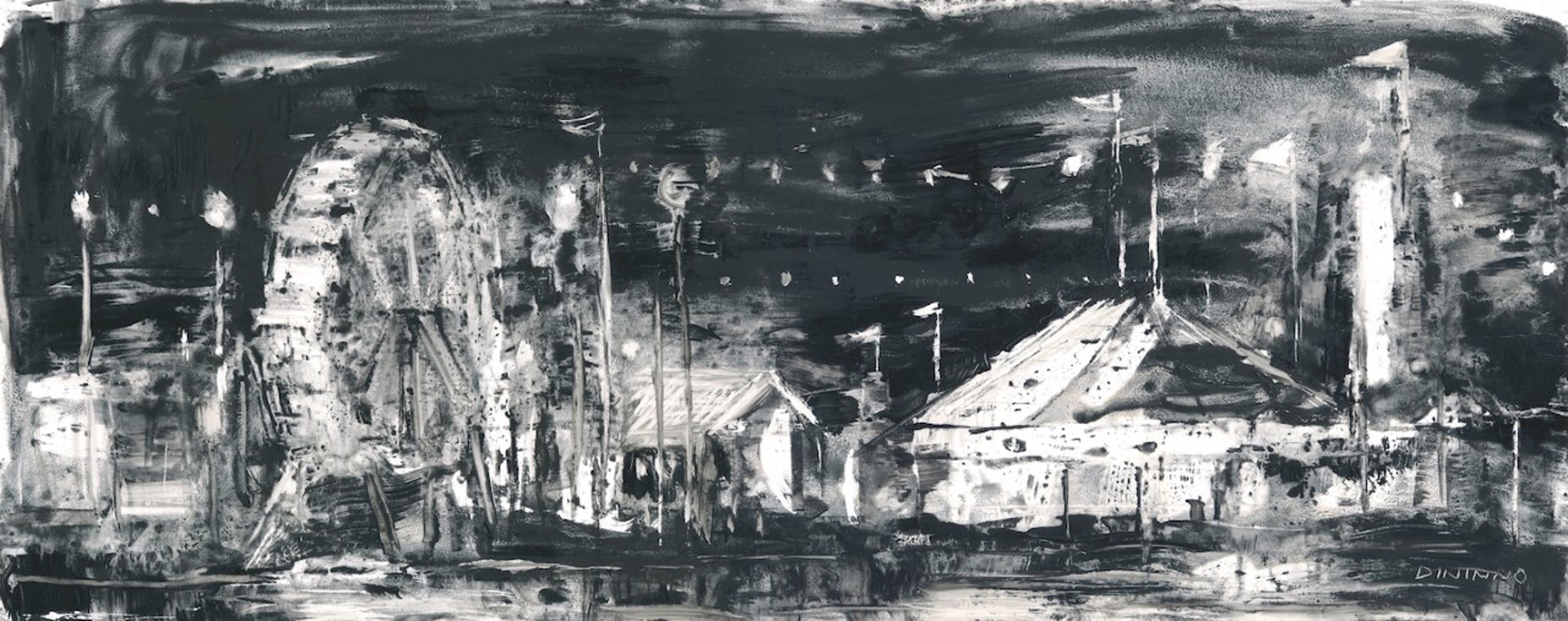 Amusement Park at Night by Steve Dininno