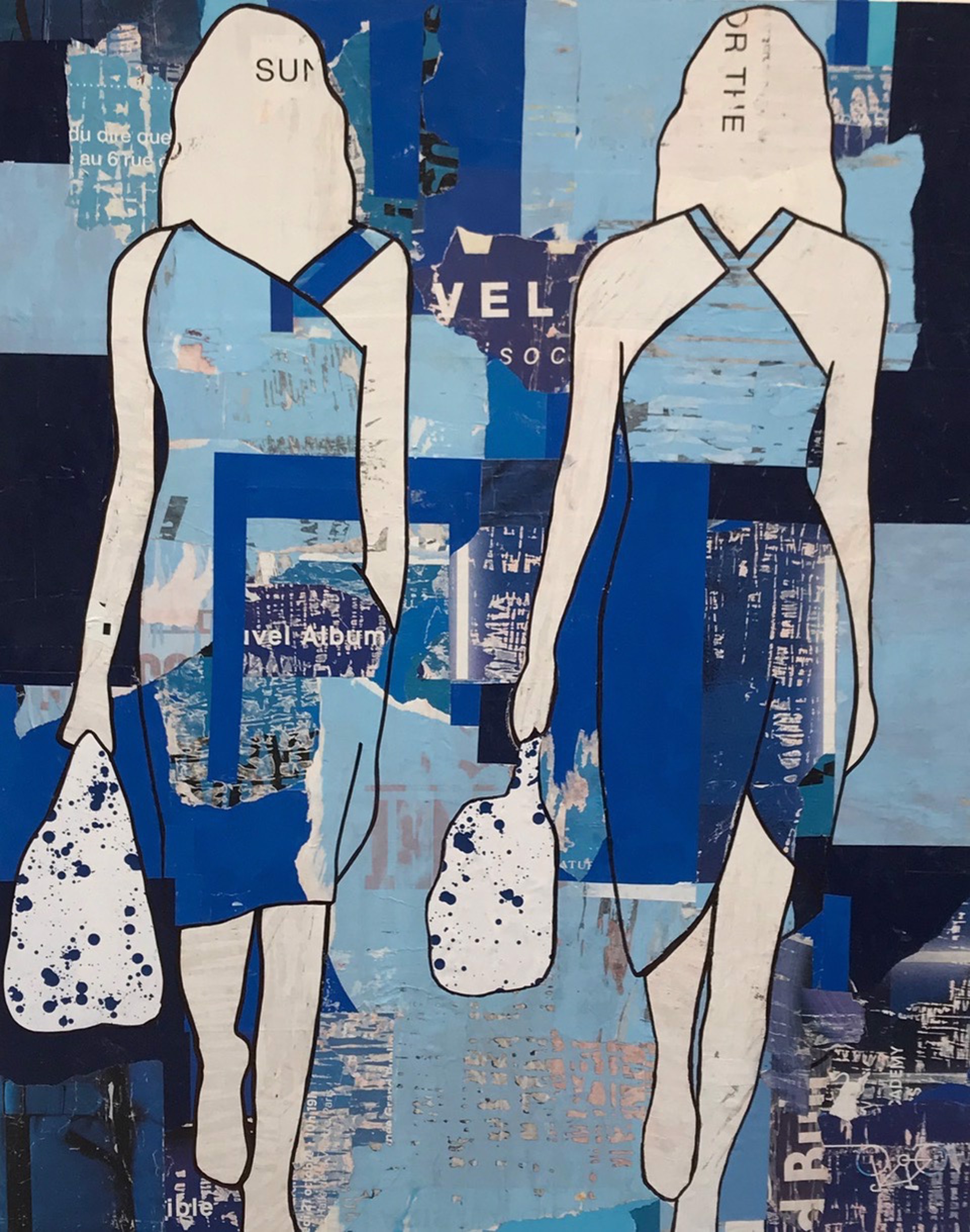 2 Blue Girls by Jane Maxwell