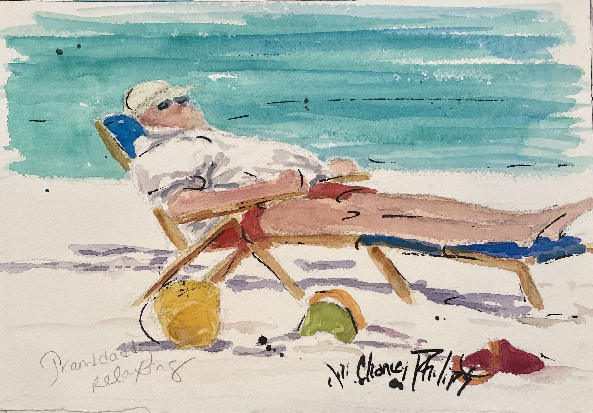 351 Granddaddy Relaxing by Jill Chancey Philips