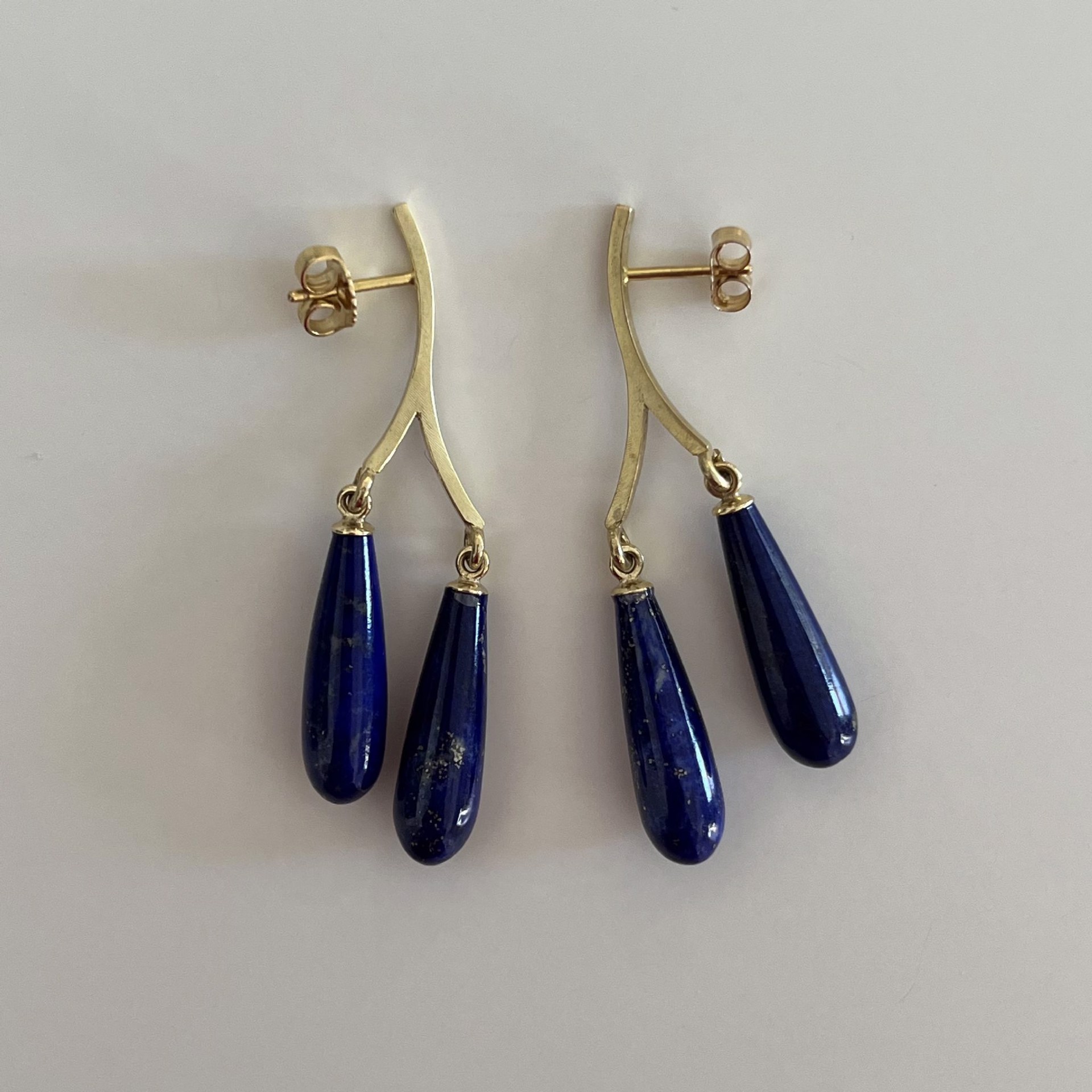 Lapis Double Drop Earrings by Barbara Seidenath