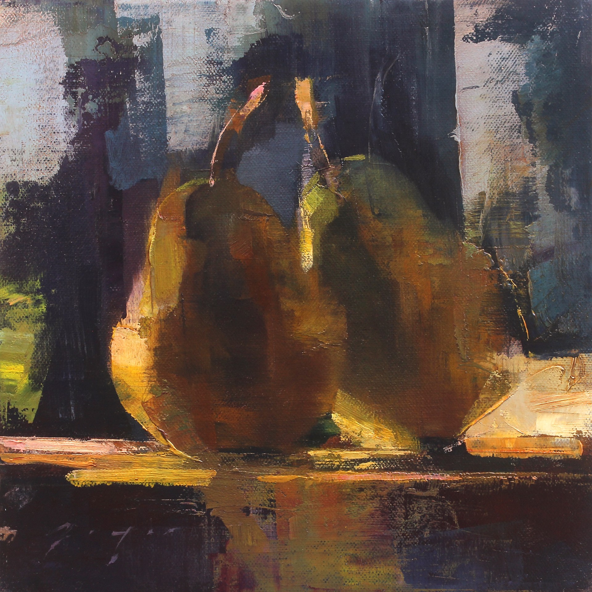 Study of Two Small Pears by Douglas Fryer