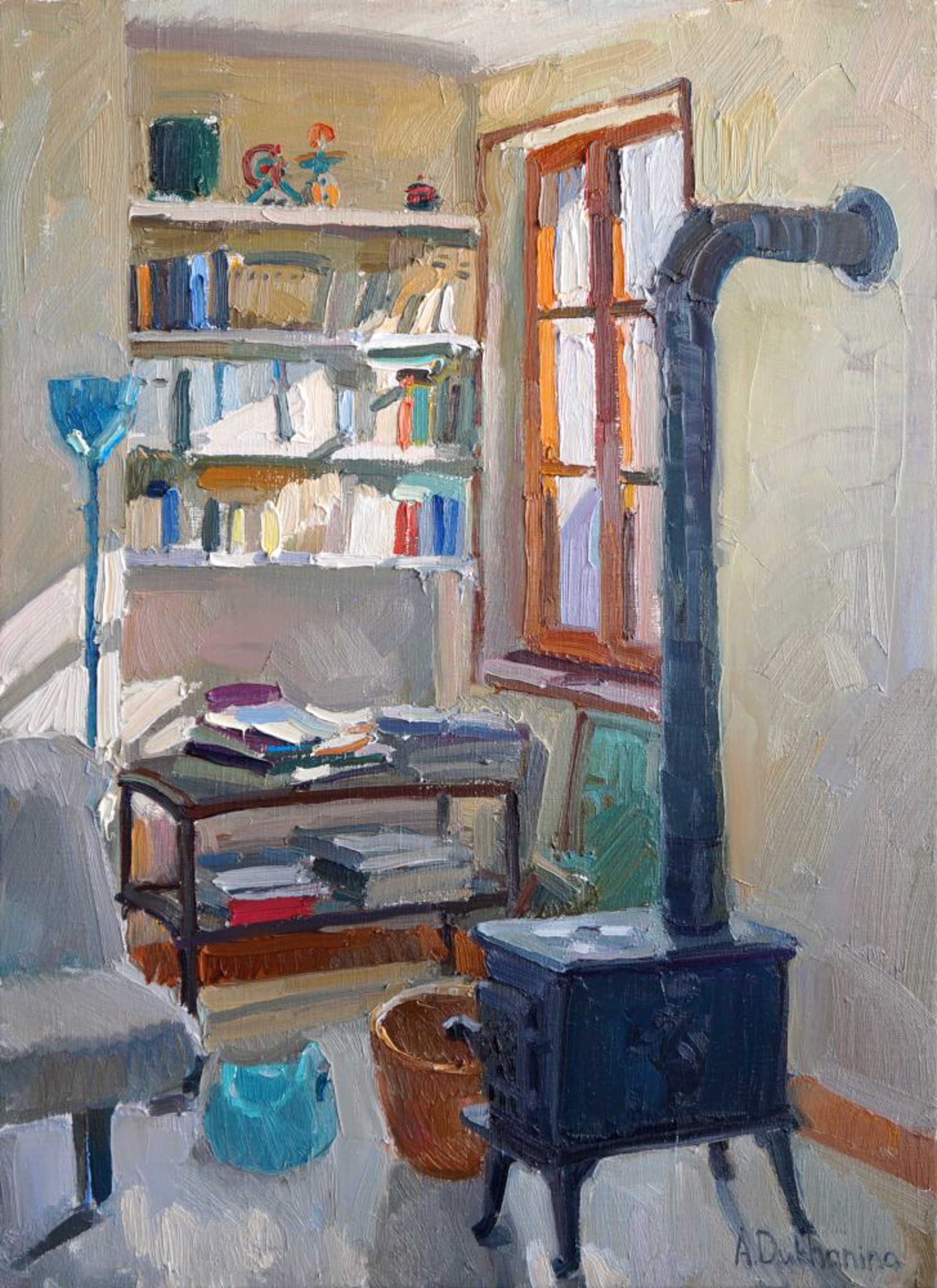 "Light in the Room" original oil painting by Anastasia Dukhanina