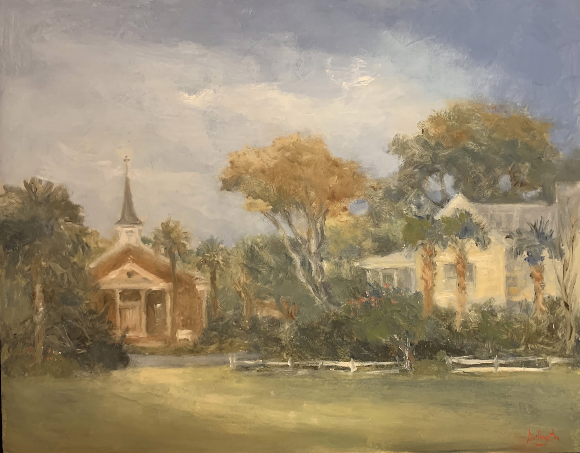 Baptist Church (View from Tennis Courts) by Jim Darlington