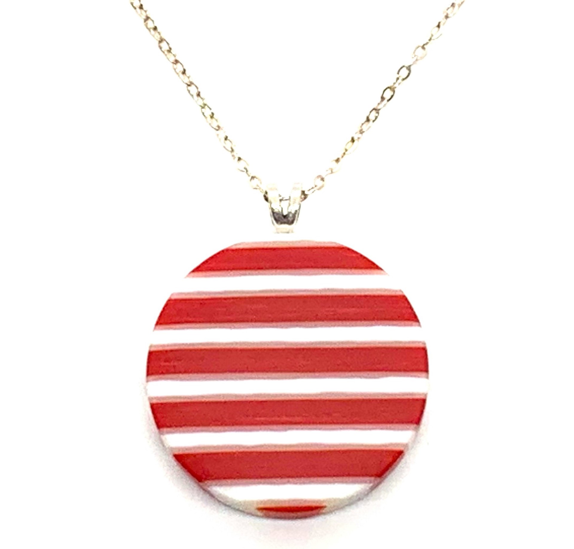 On Edge Necklace - Red/French Vanilla by Chris Cox