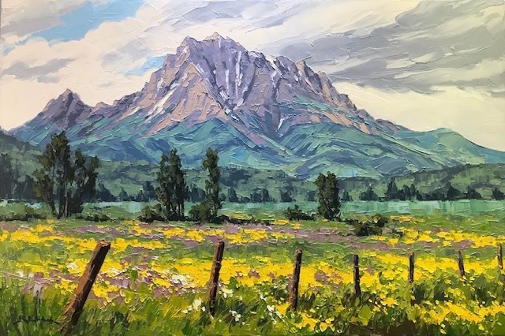 Summer Meadow - Hosmer Mountain by Robert E Wood