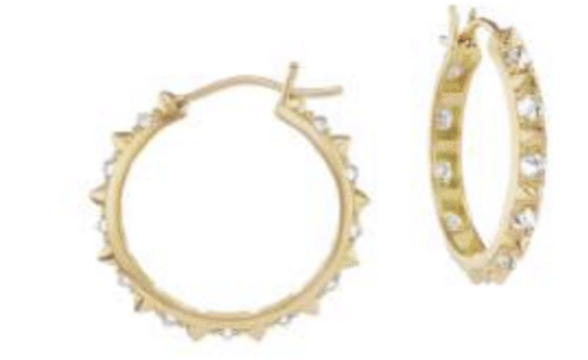 Large Attitude Diamond Spike Earrings by Ana Katarina