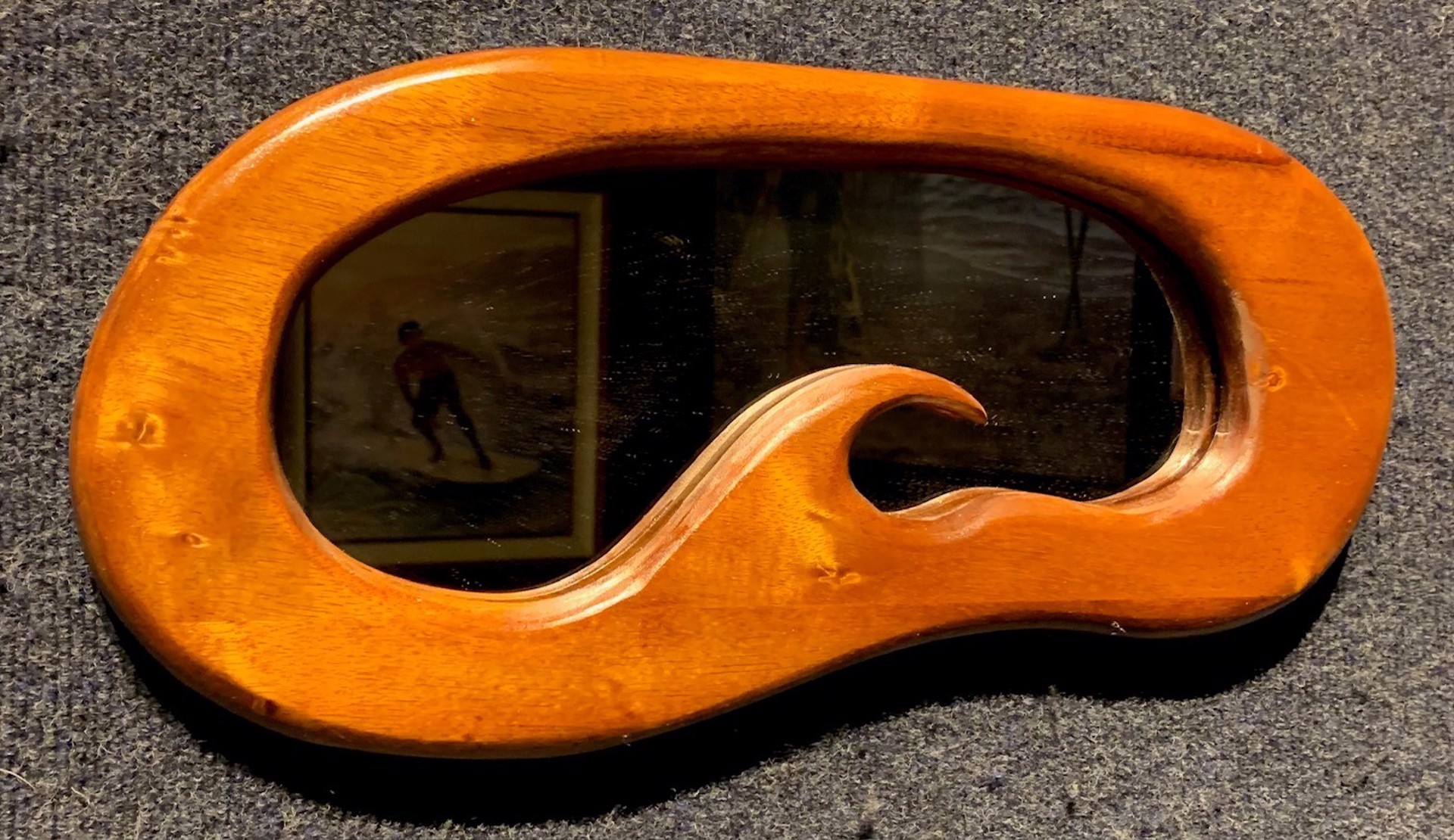 Koa Wood Mirror #0052 by Nadia Fairlamb