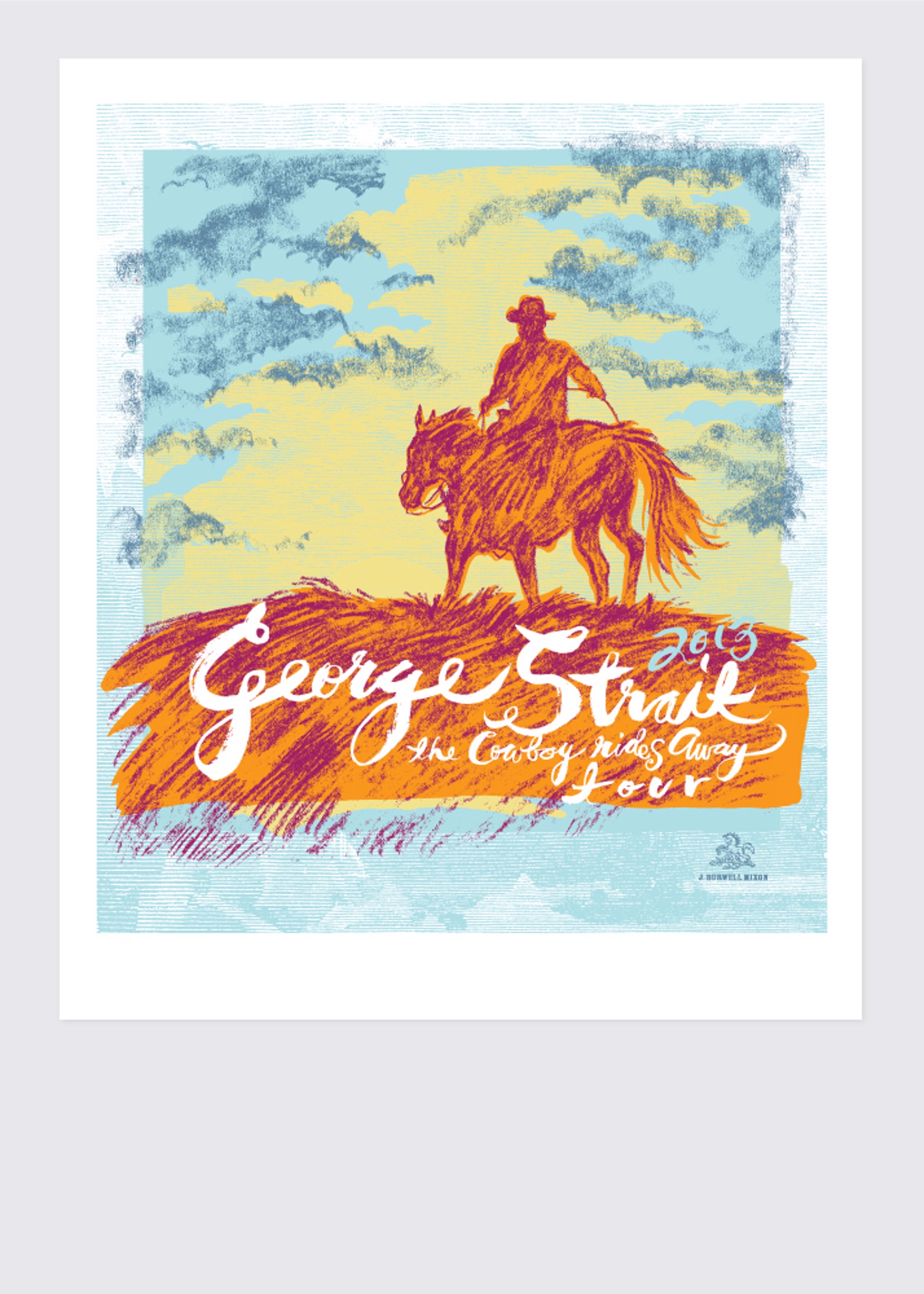 George Strait Concert Poster by Jamie Burwell Mixon