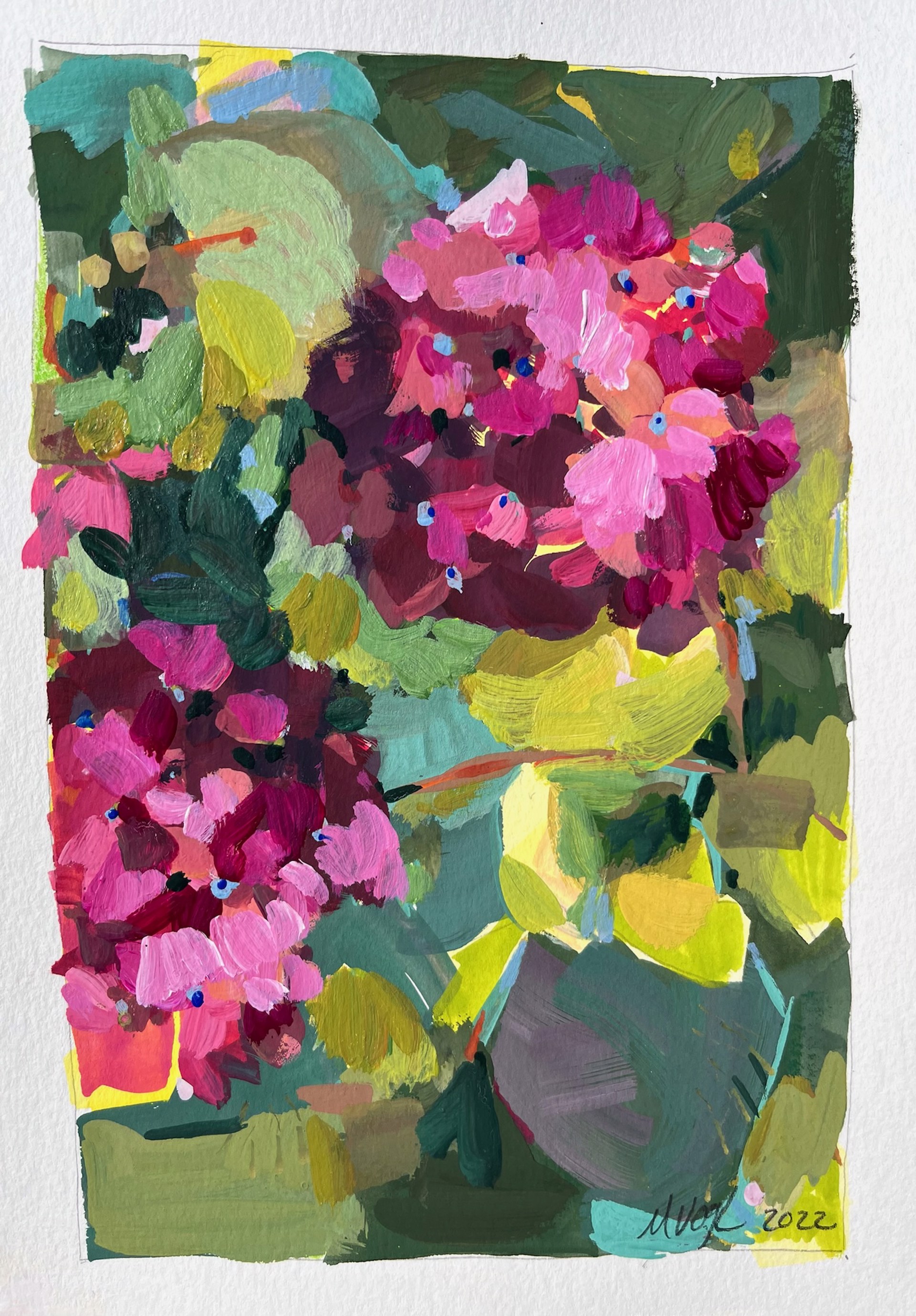 Pink Hydrangeas by Marissa Vogl