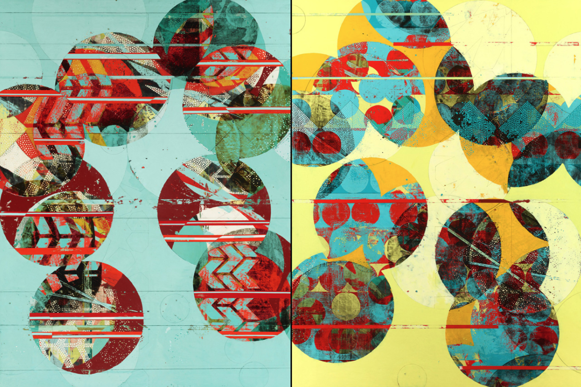 Float and Floater Diptych by Nina Tichava