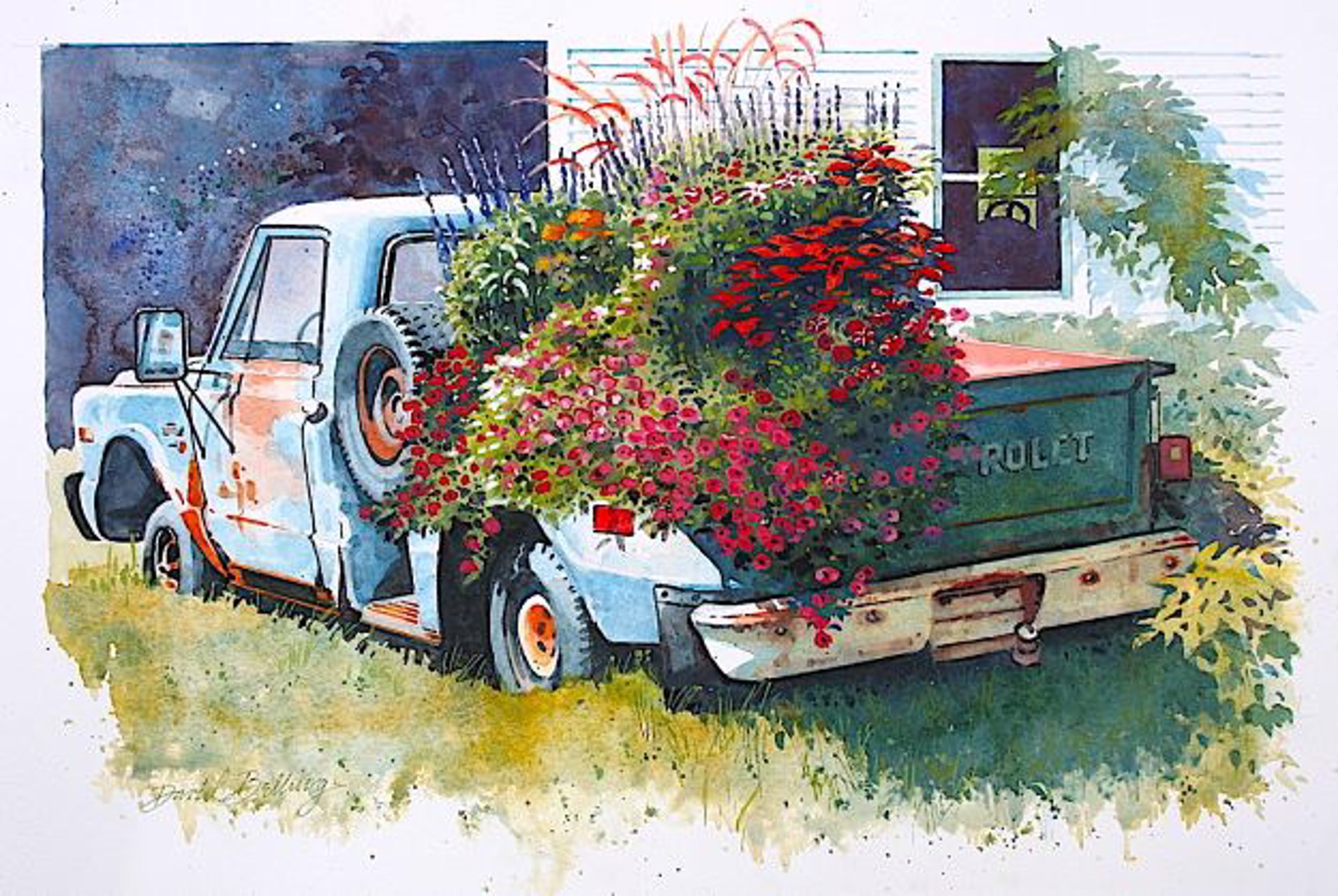 Flower Truck by David Belling