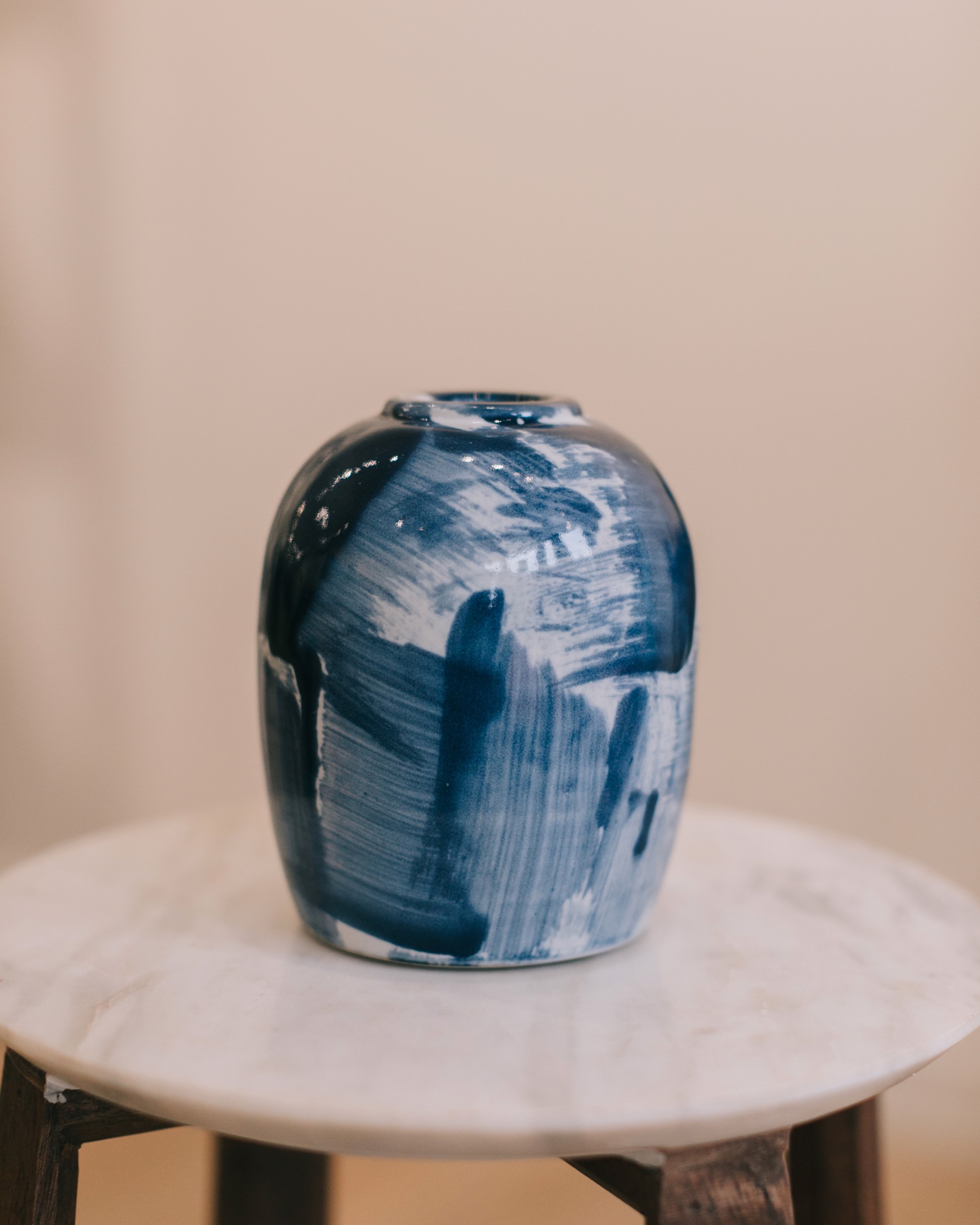 Small Brush Stroke Vase #3 by William Mantor