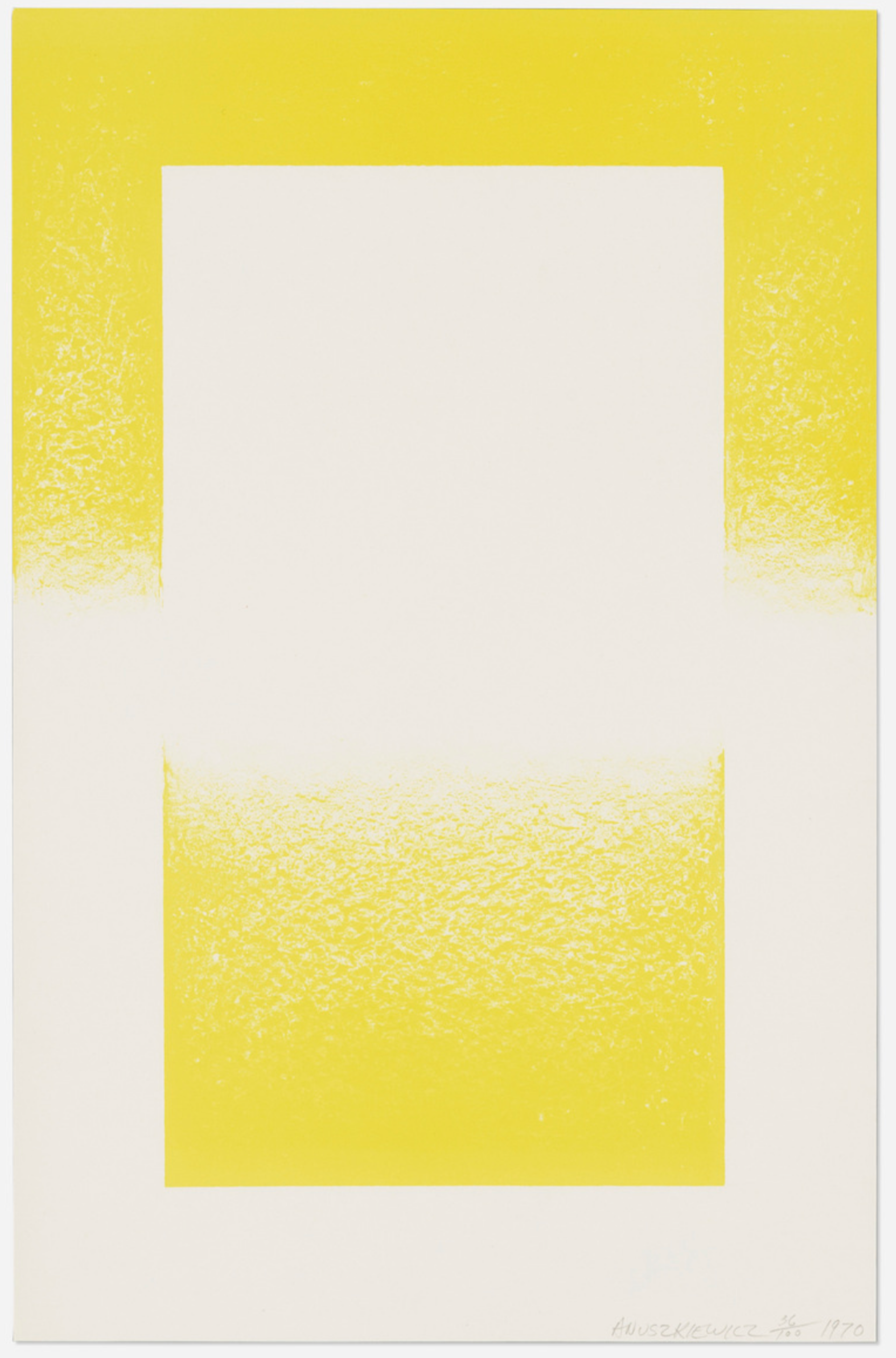 Yellow Reversed (from Art In America: Graphics 70) by Richard Anuszkiewicz