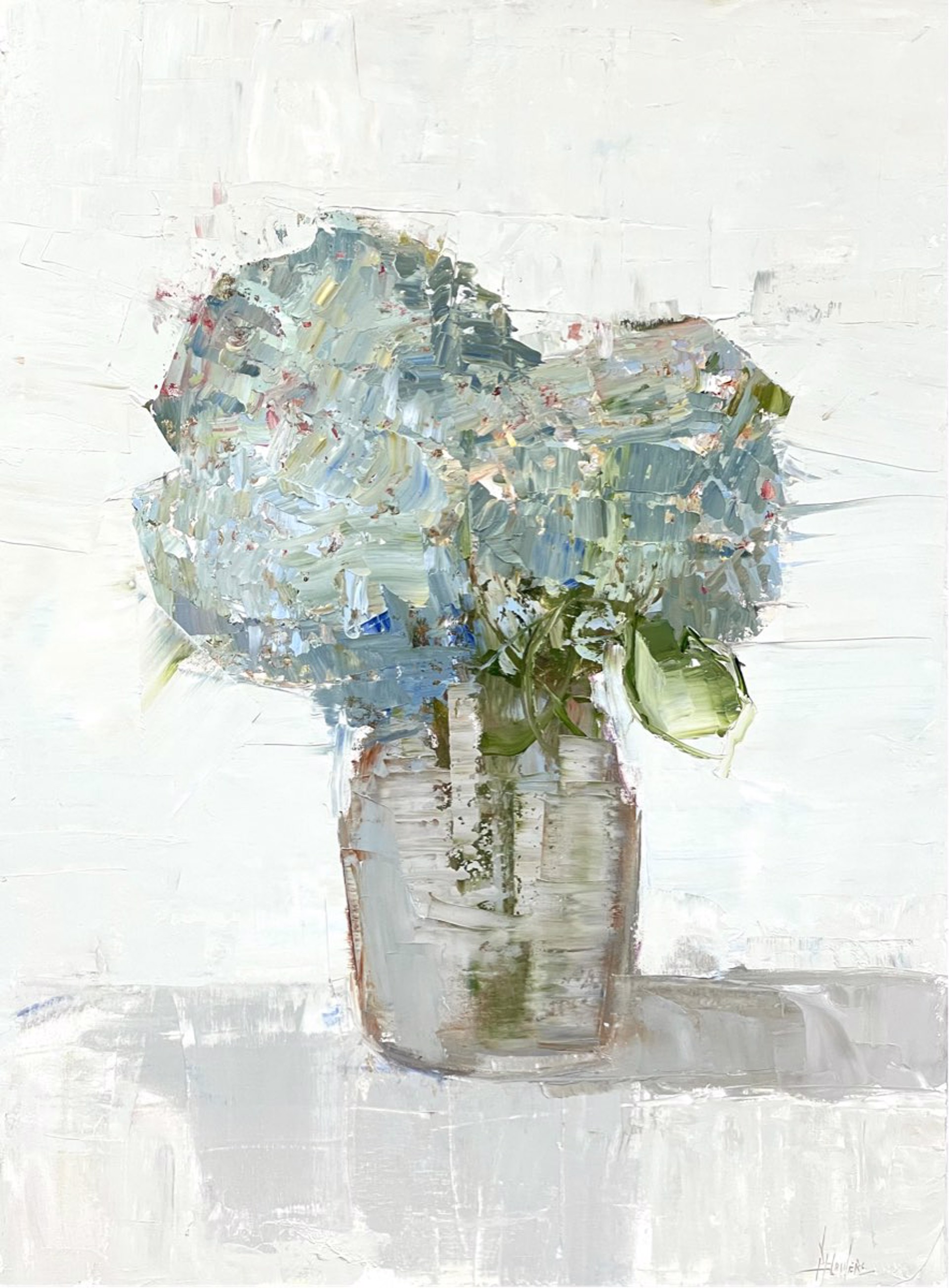 Pale Blue Hydrangea Bouquet by Barbara Flowers