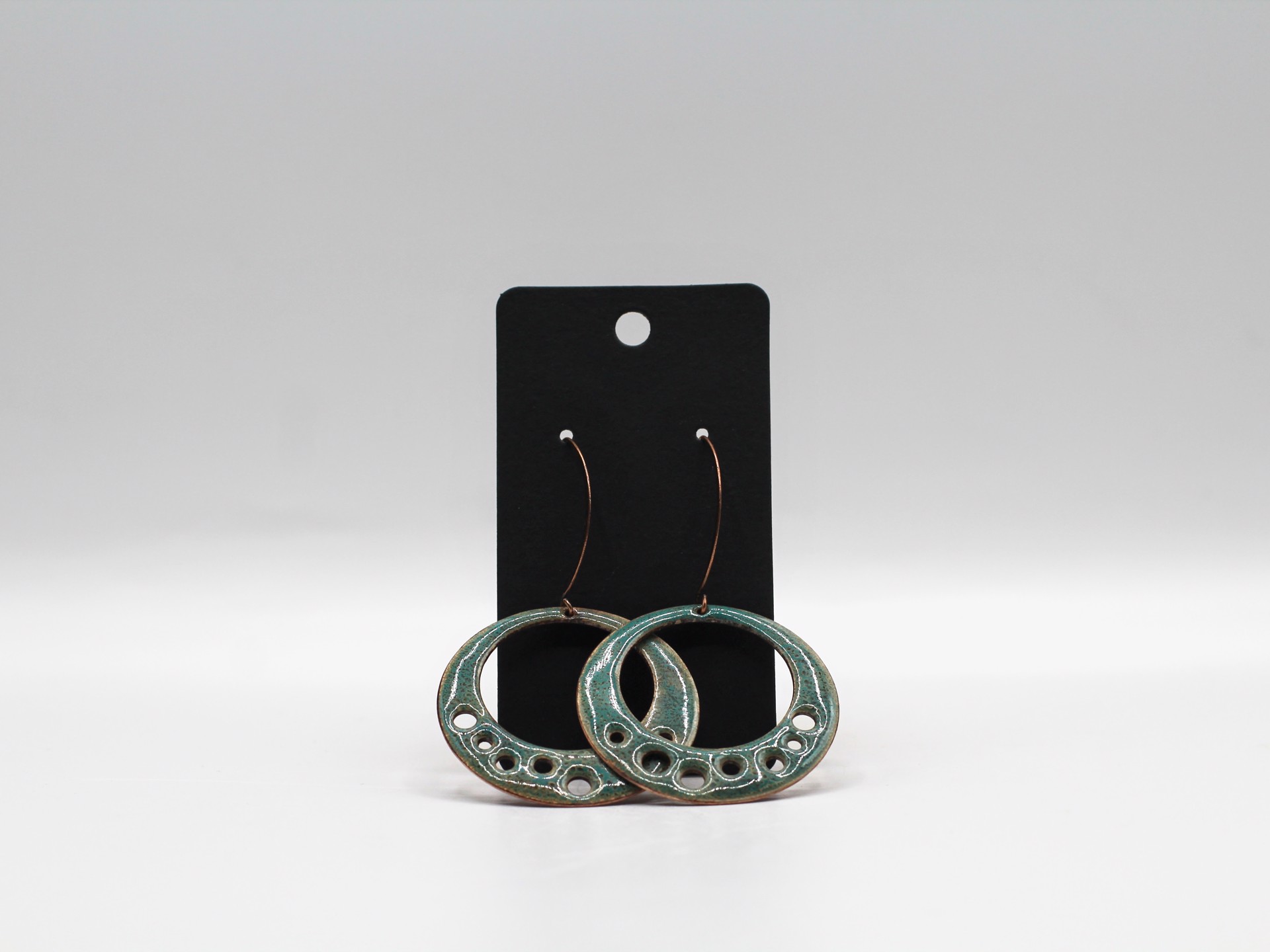 Large Hoop Enamel Earrings by Kathi Spence