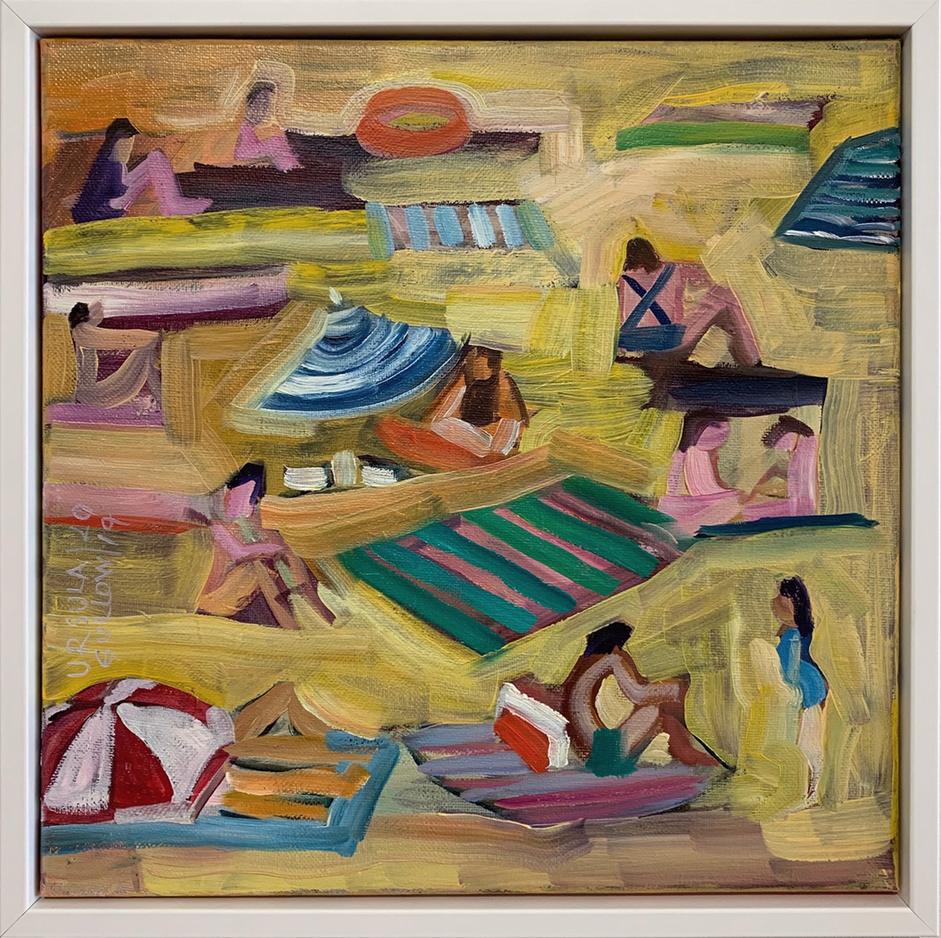 Beach Towels And Umbrellas by Ursula Gullow