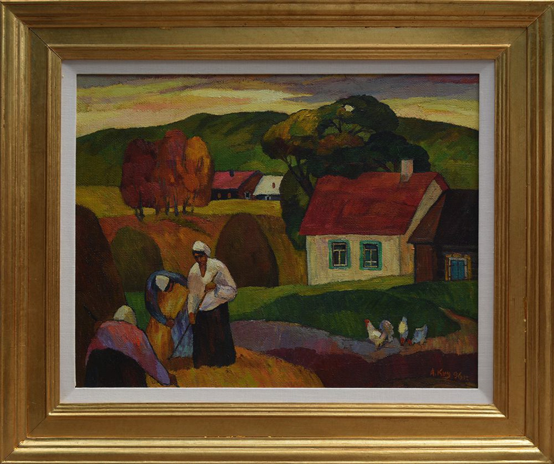 Andrei Kioresku, Three Women Tending A Farm by Secondary Offerings