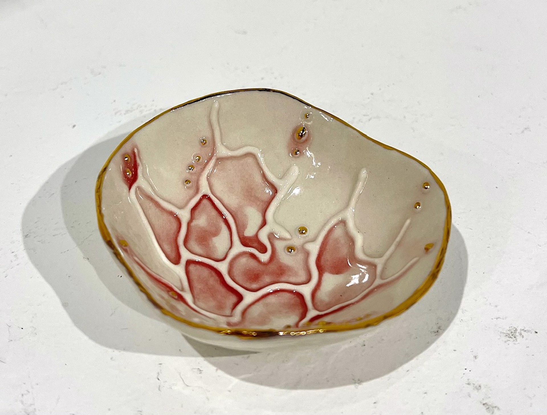 Red/White Bowl by Maria Bruckman
