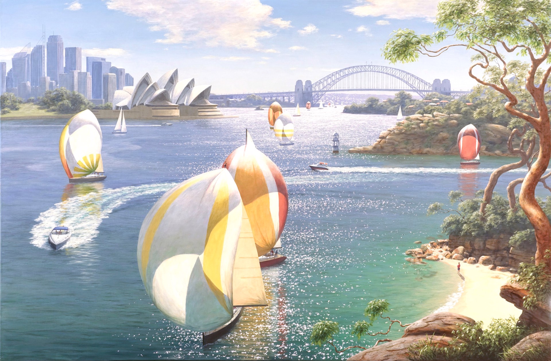 Sails on Sydney by Falk Kautzner
