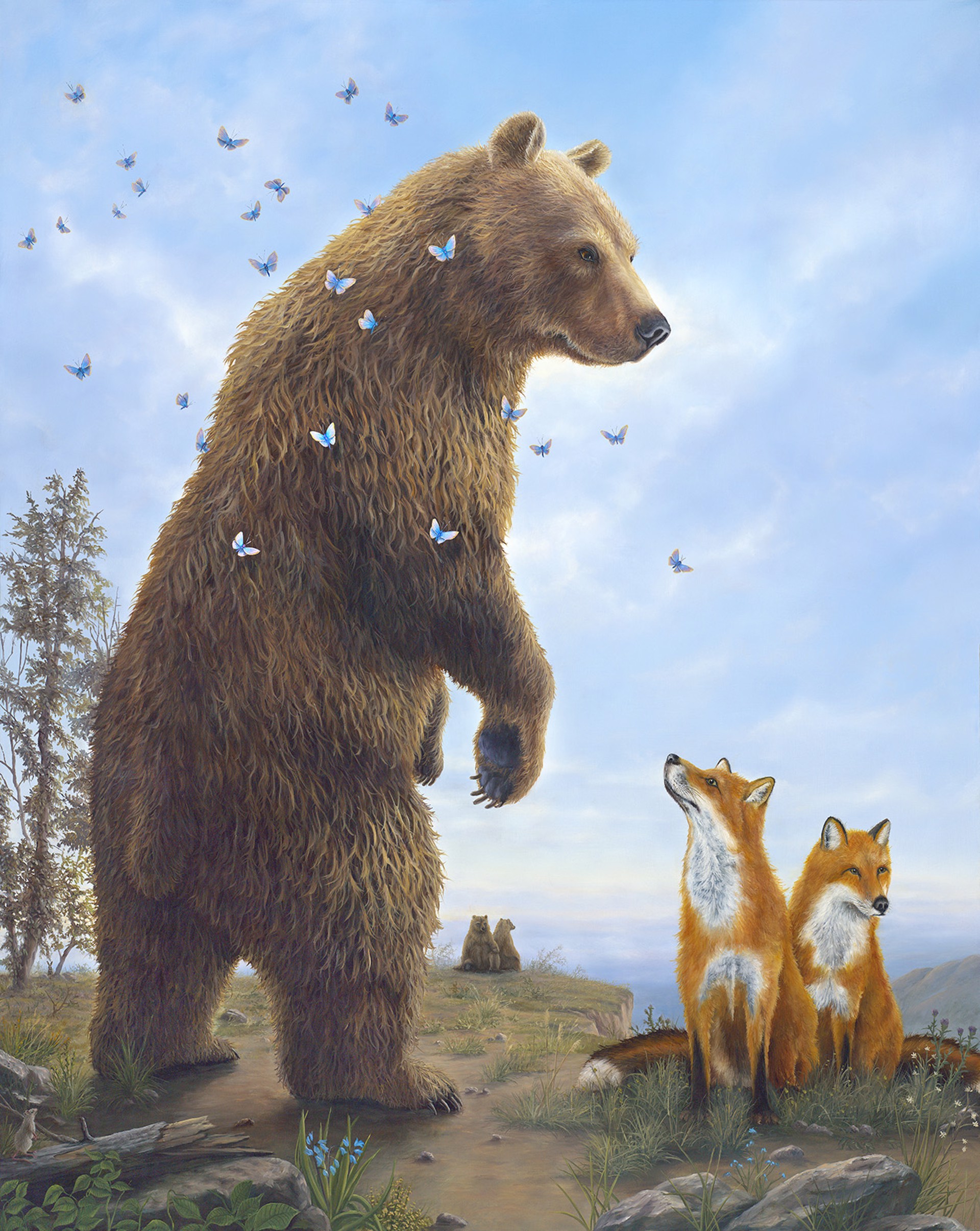 Kindred Spirits (Bears and Foxes) by Robert Bissell