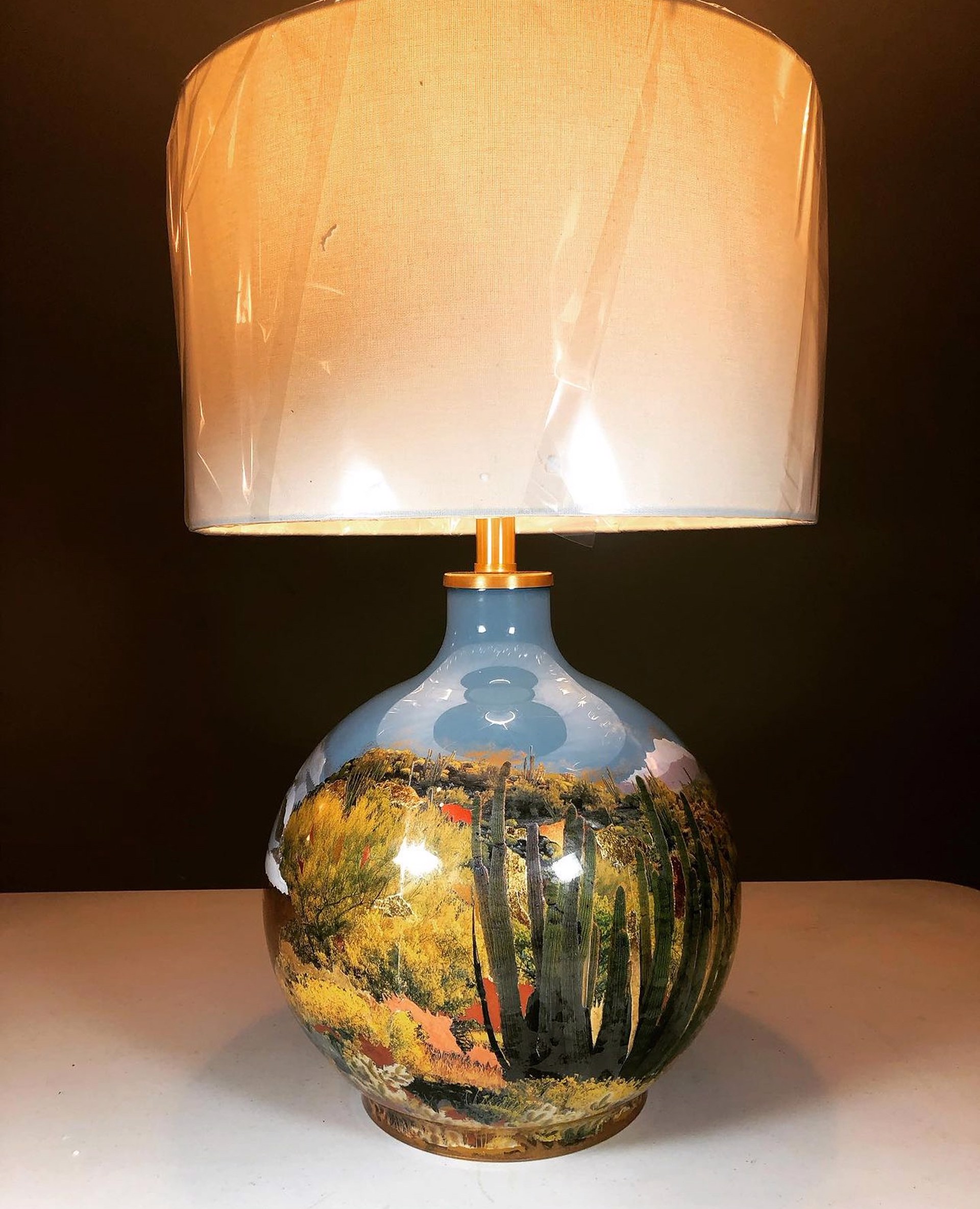 Desert Landscape Lamp I by Lucille Solinsky