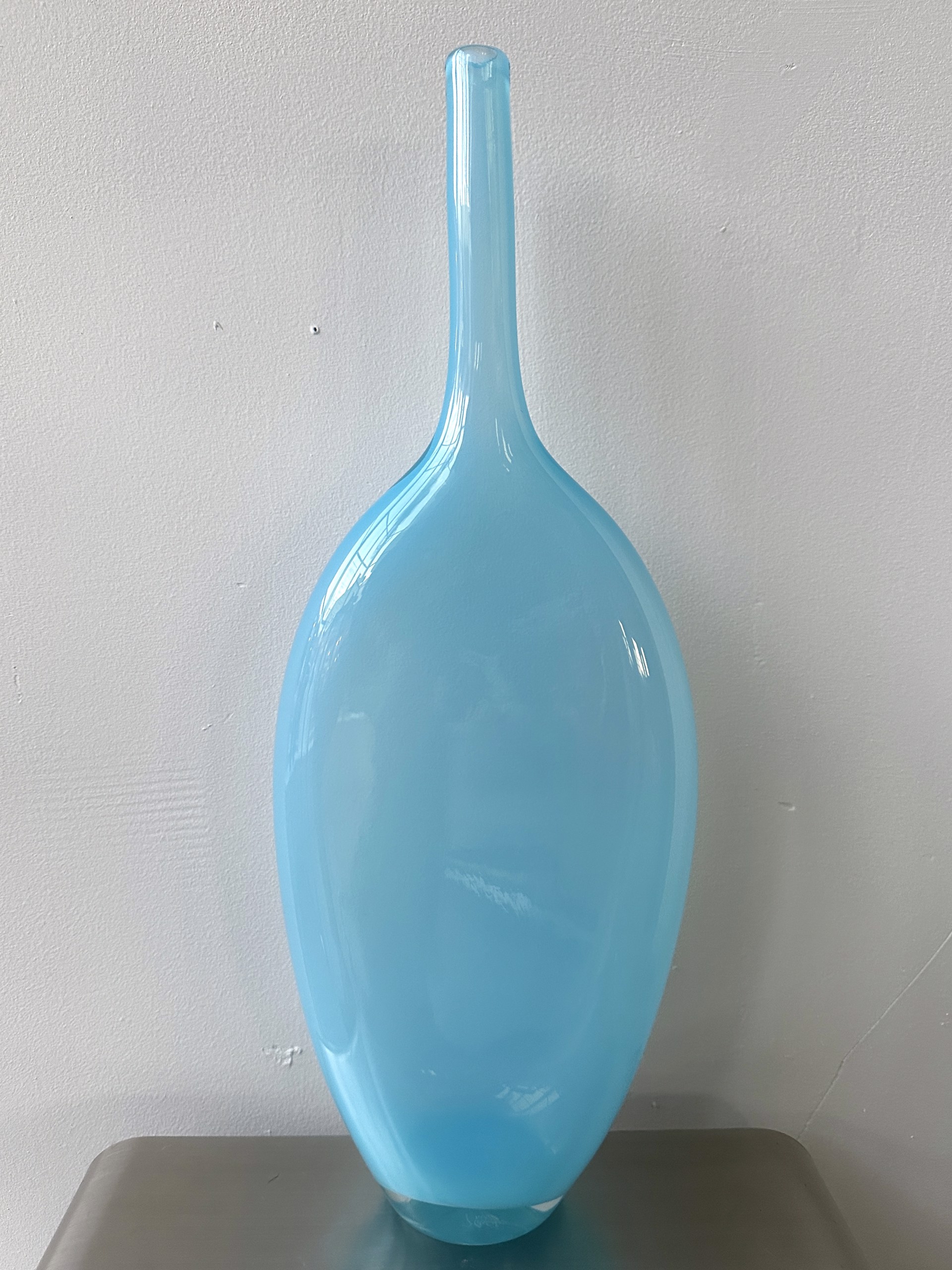 Sky Blue Tall Lecca Lecca Bottle by John Geci