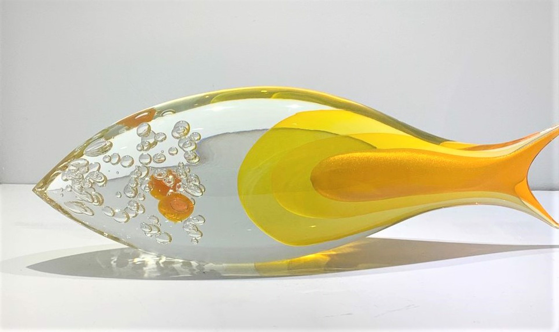 Yellow Fish with Bubbles by Alberto & Davide Dona