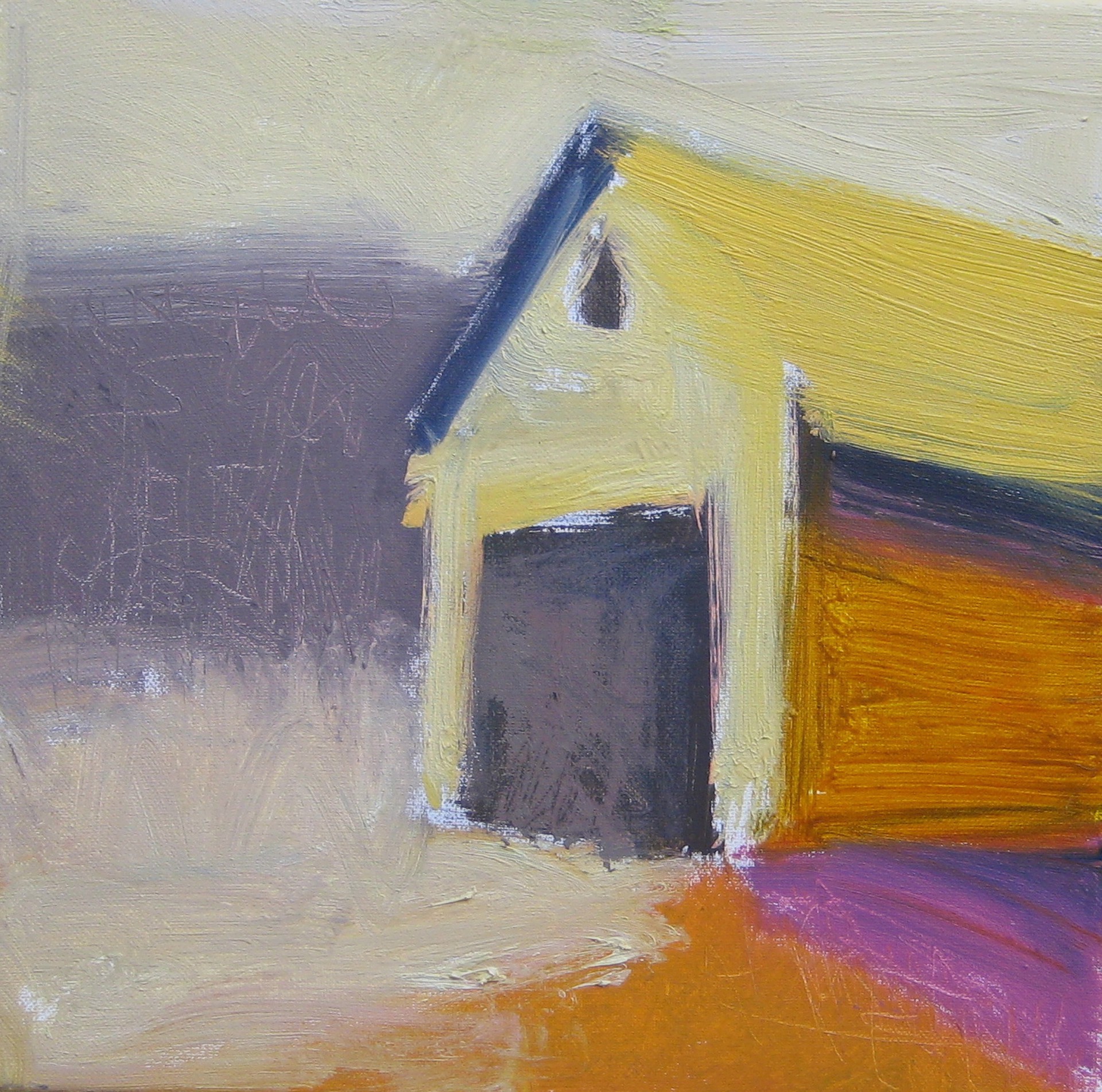Orange & Purple Barn by Ira Barkoff