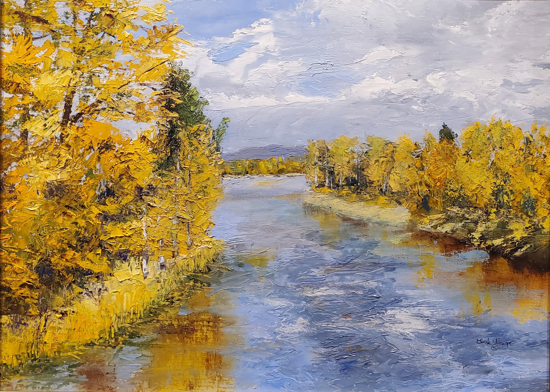 Foliage on the River by Elene Weege