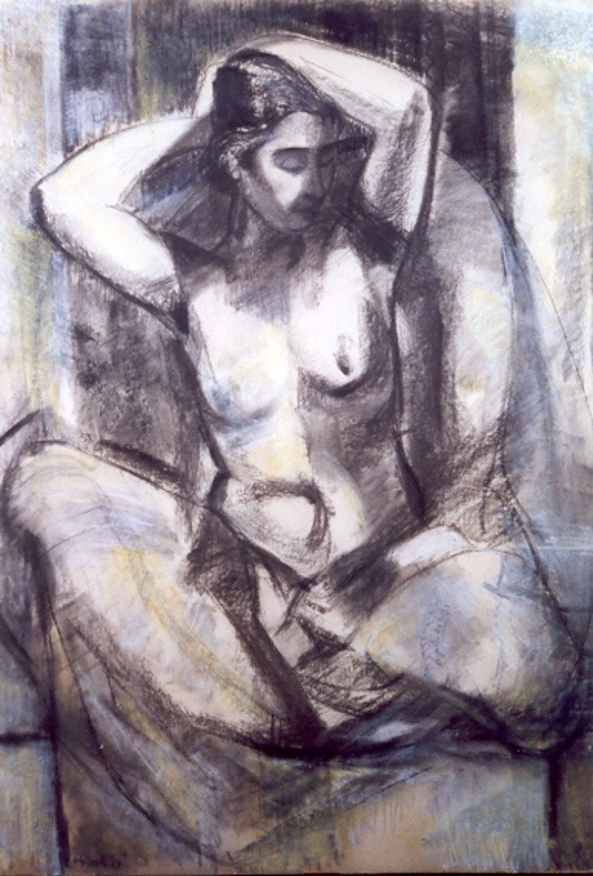 Self-Portrait - Seated Nude by Anna Walinska