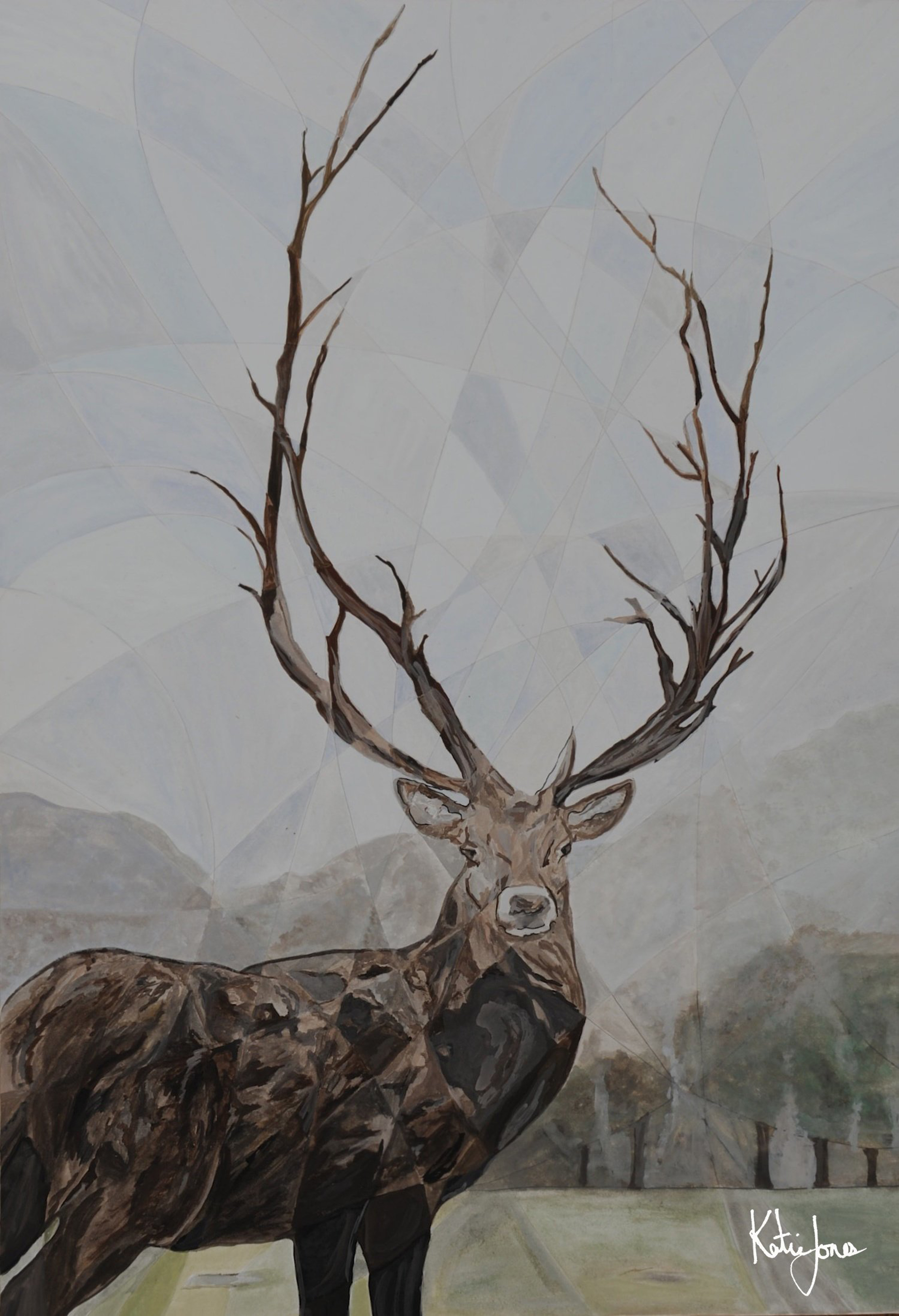 Elk Print 4 by Katie Jones