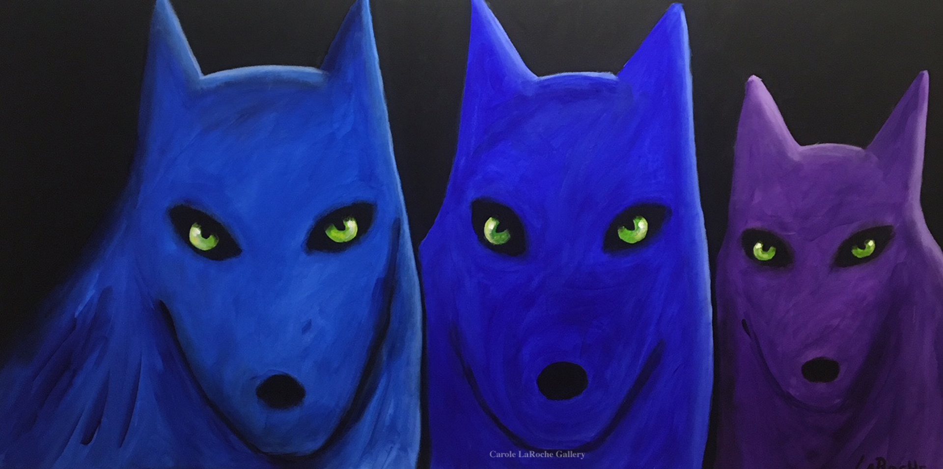 PURPLE AND BLUE WOLVES by Carole LaRoche