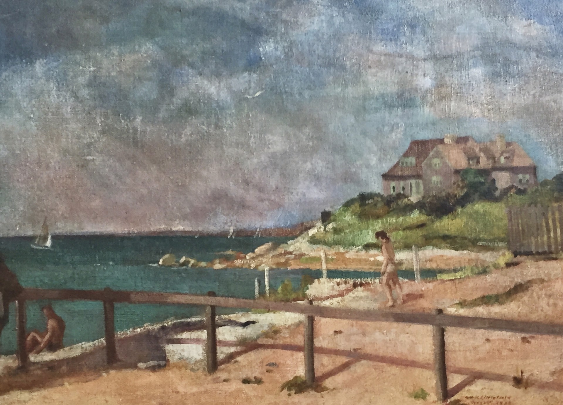 The Bathing Beach, Woods Hole by William H. Littlefield