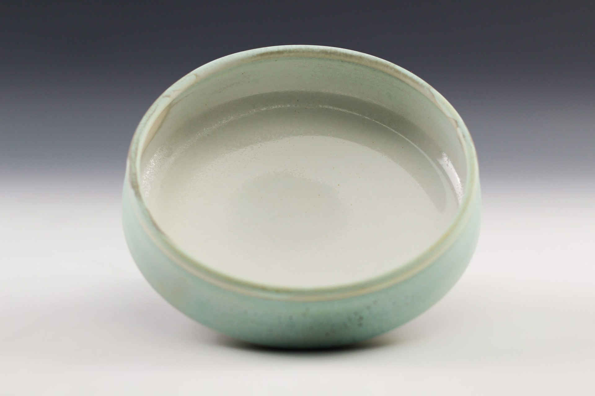 Turquoise Shallow Bowl by Charlie Olson